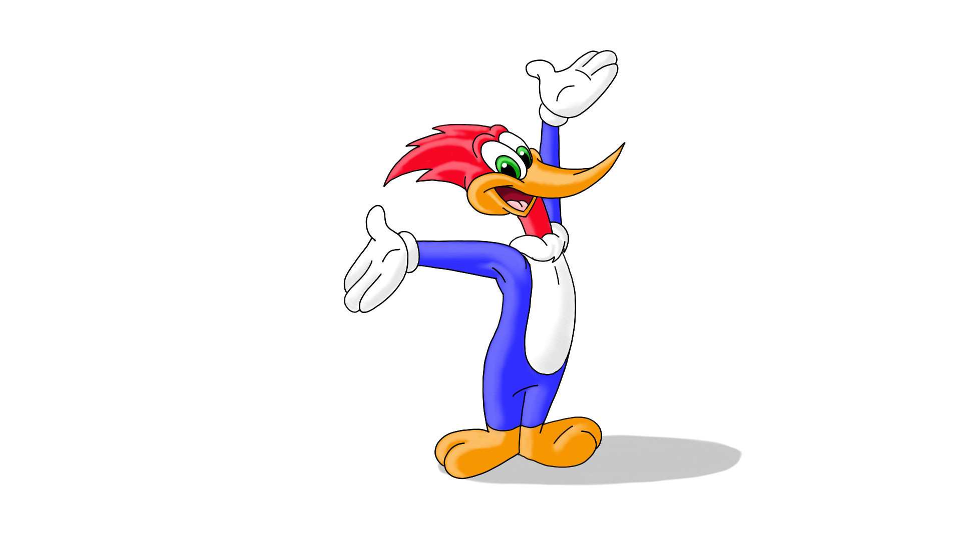 Woody Woodpecker, Funny illustration, Colorful wallpaper, Cartoon character, 1920x1080 Full HD Desktop