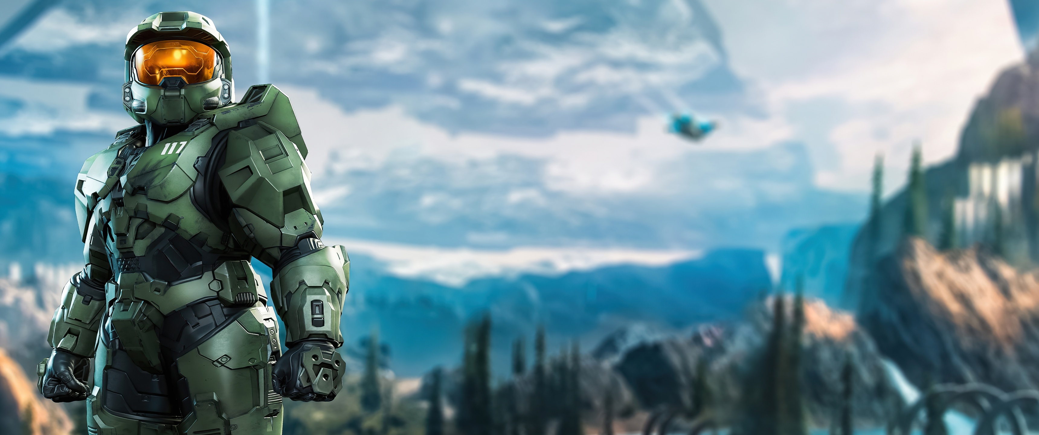 Halo Infinite Wallpaper 4K, Multiplayer games, 3440x1440 Dual Screen Desktop