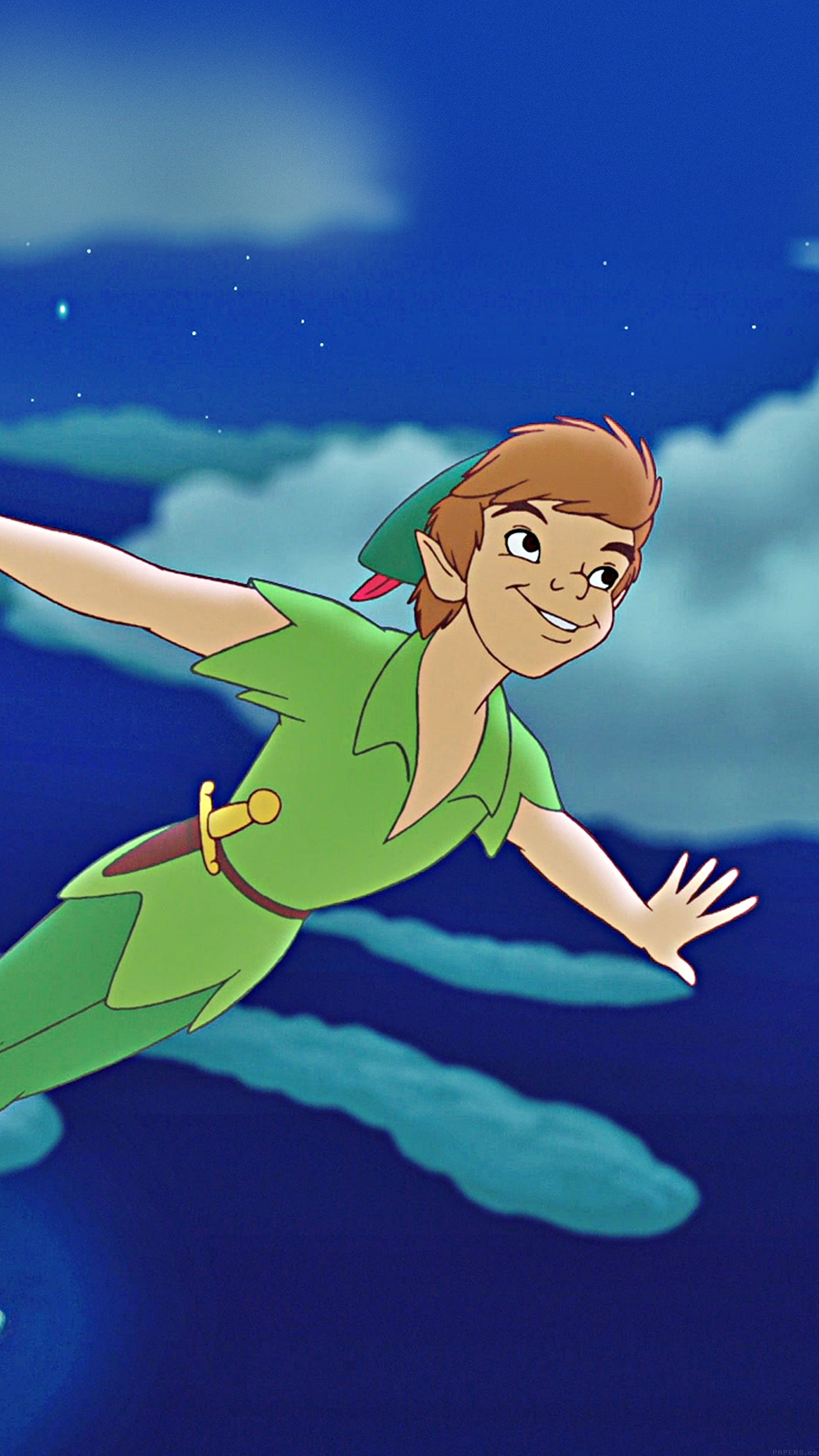 Walt Disney, Peter Pan, Illust Art, Wallpaper, 1250x2210 HD Phone