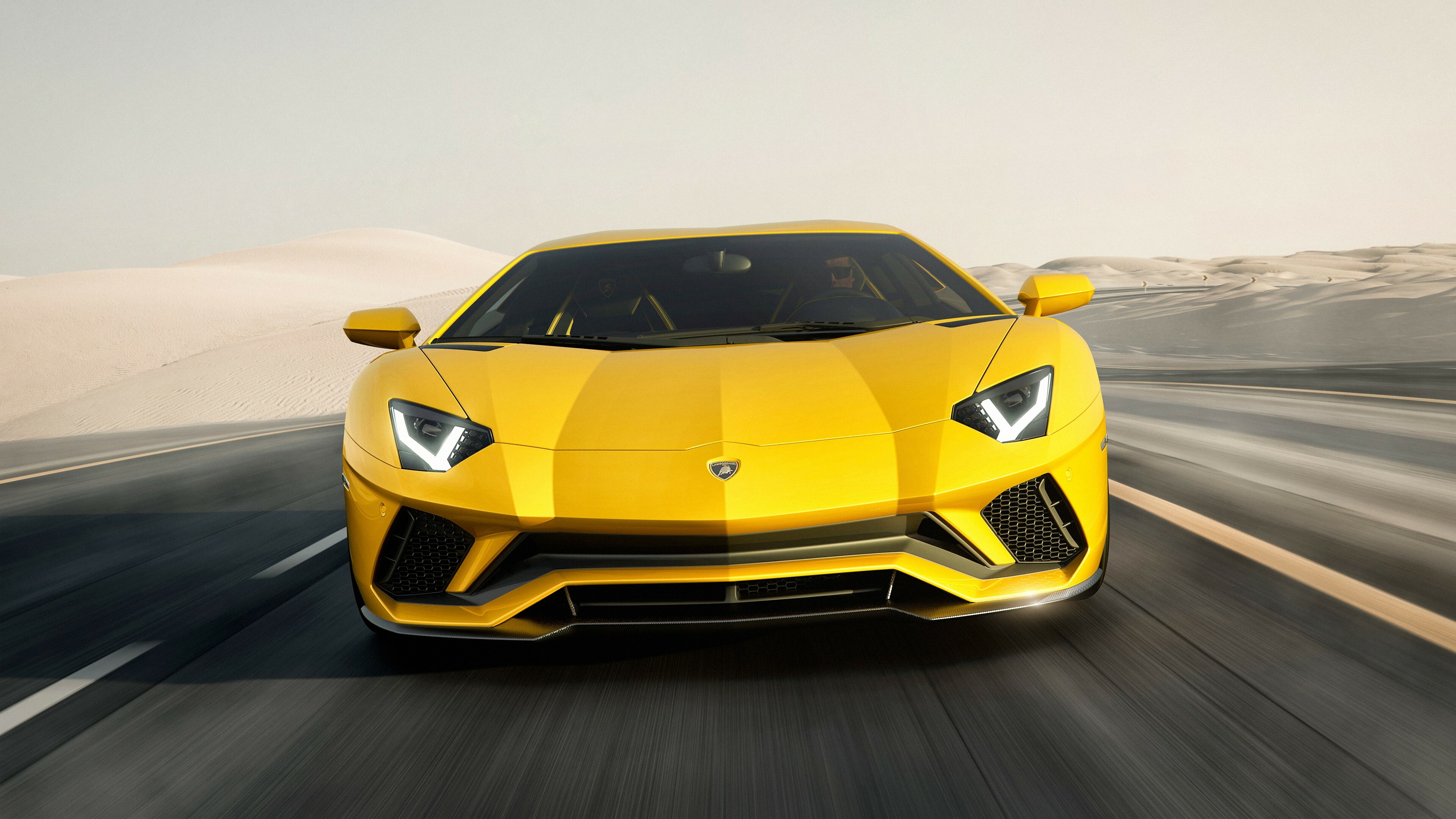 Yellow Lamborghini, Eye-catching visuals, Captivating wallpapers, Automotive allure, 3840x2160 4K Desktop
