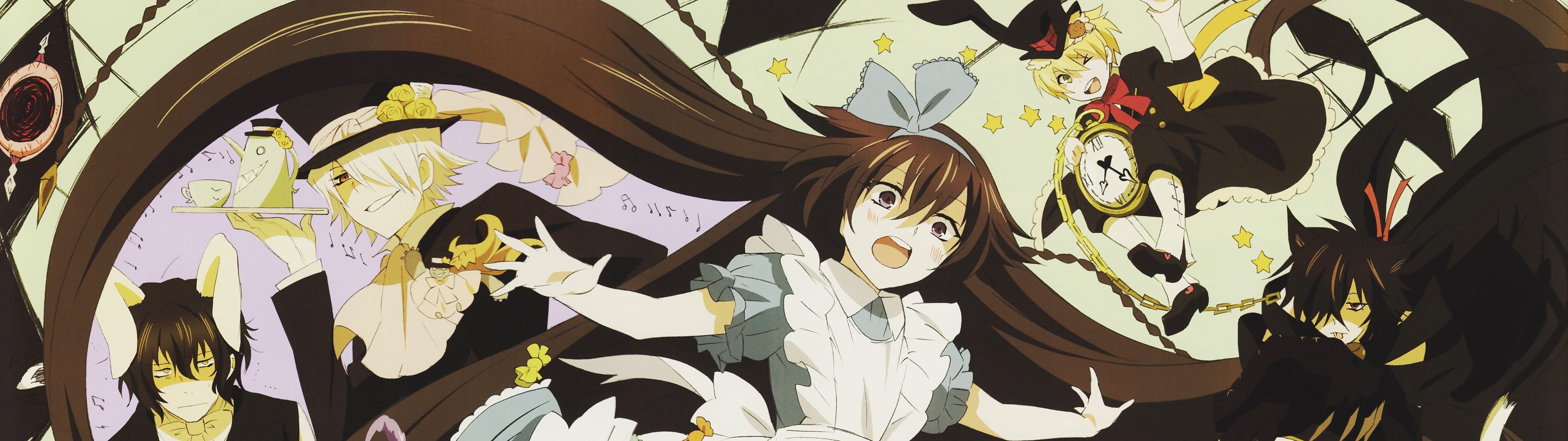 PandoraHearts anime, Dual monitor wallpaper, Pandora Hearts Oz, Alice HD wallpaper, 3840x1080 Dual Screen Desktop