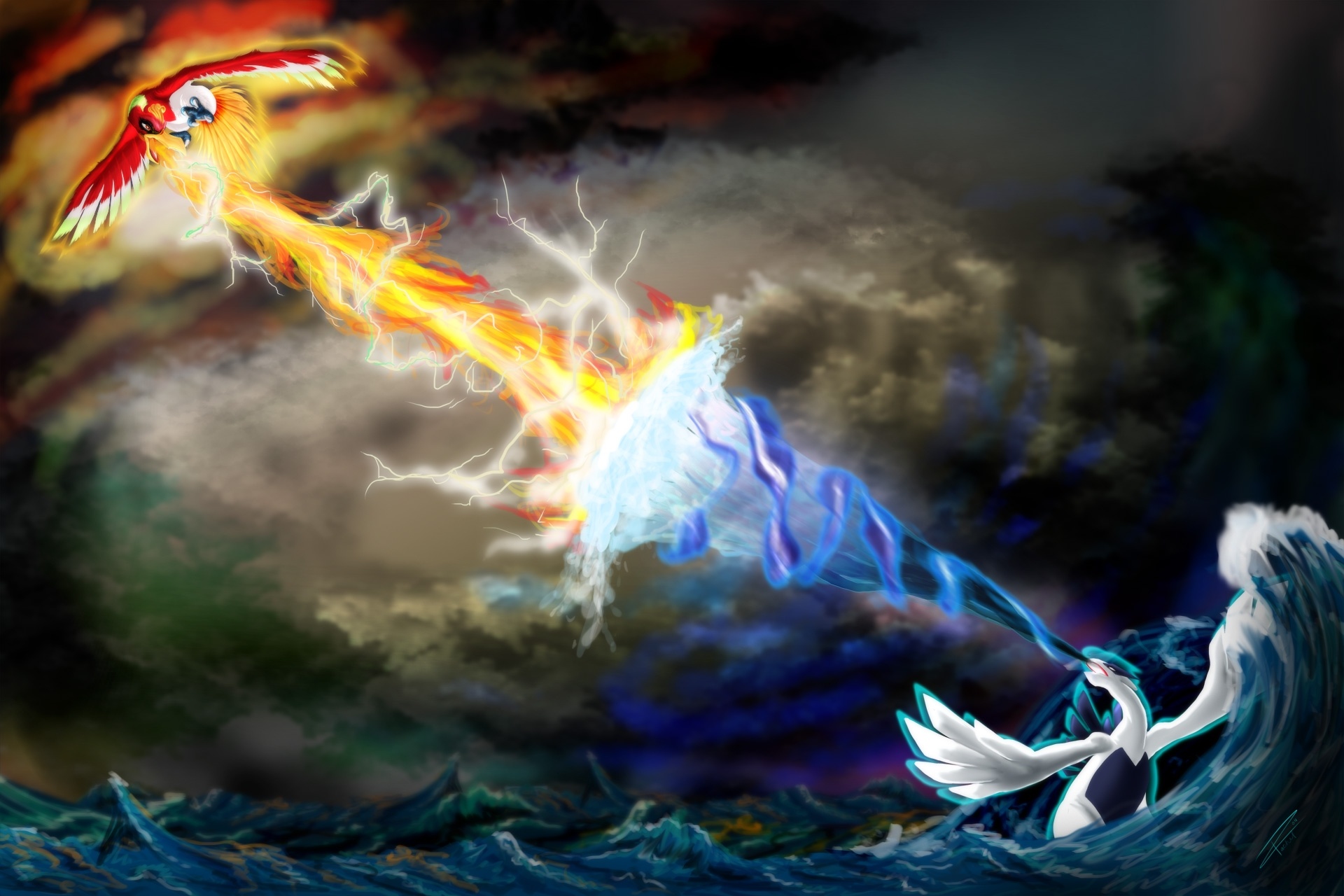 47 Ho-Oh and Lugia wallpaper, Legendary Pokmon, 1920x1280 HD Desktop