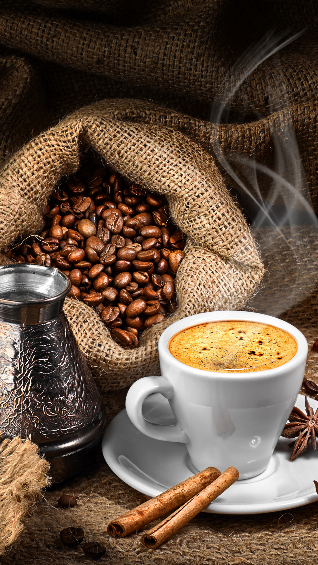 Morning pick-me-up, Aromatic beans, Cafe culture, Espresso shot, 1080x1920 Full HD Phone