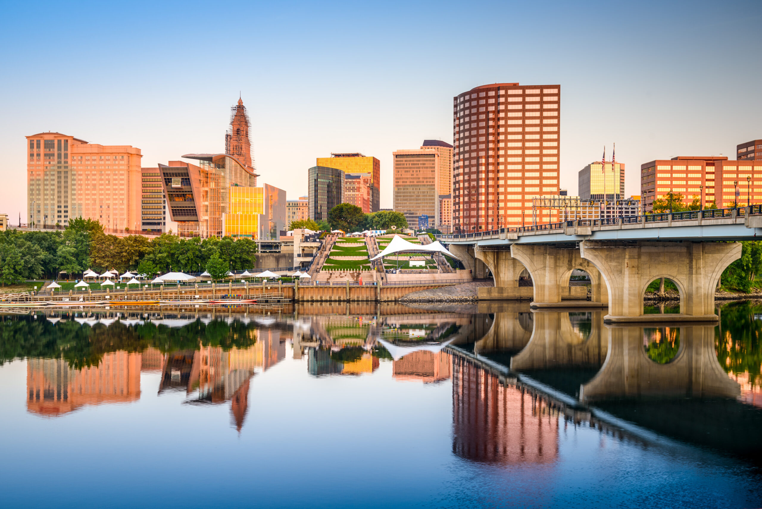 Hartford Skyline, Freeman Mathis & Gary, Connecticut office, FMG, 2560x1710 HD Desktop