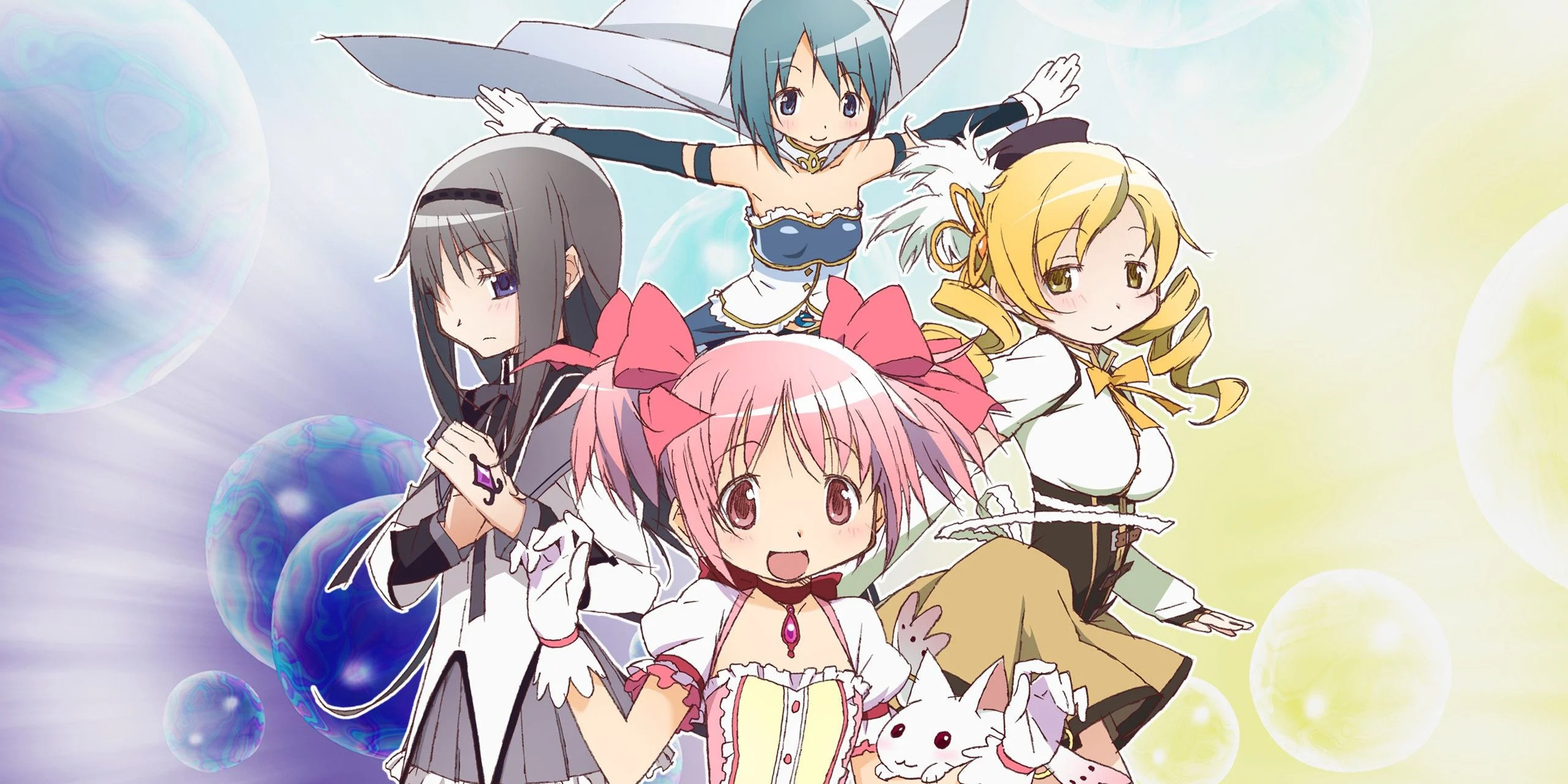 Madoka Magica anime, Weird secrets, Madoka Magica girls, 2560x1280 Dual Screen Desktop