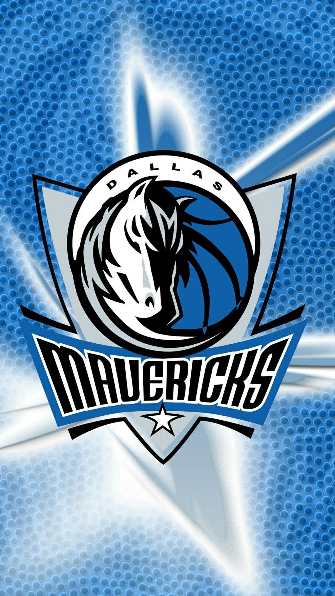 Dallas Mavericks logo, Blue pebbled leather texture, NBA, Full HD Phone wallpaper