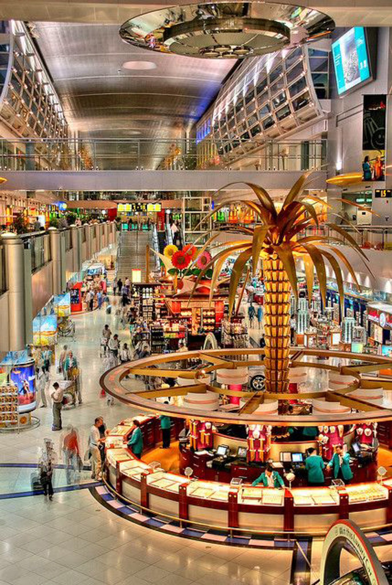 Shopping mall, Dubai International Airport Wallpaper, 1380x2050 HD Phone