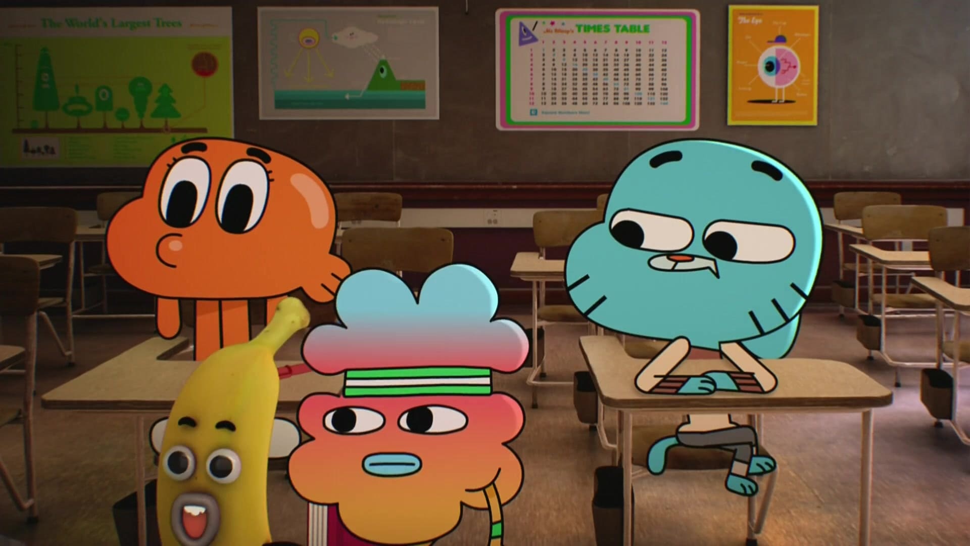 Gumball Watterson, Darwin Watterson, Tobias Wilson, Banana Joe, Full HD Desktop wallpaper