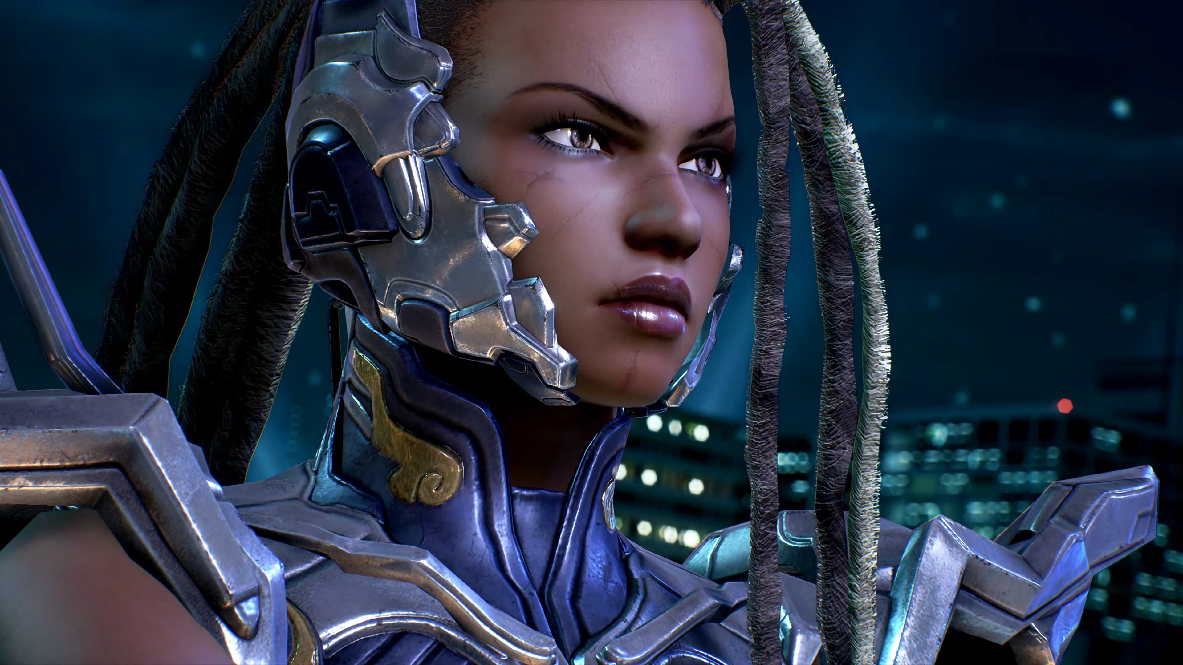 Master Raven, Tekken 7, cybernetic headgear, 4K Desktop wallpaper