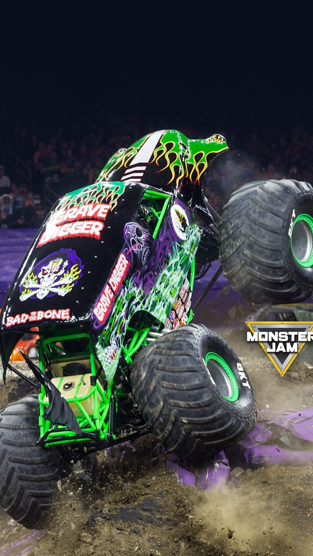 Monster Truck, Grave Digger, Striking wallpapers, Impressive visuals, 1080x1920 Full HD Phone