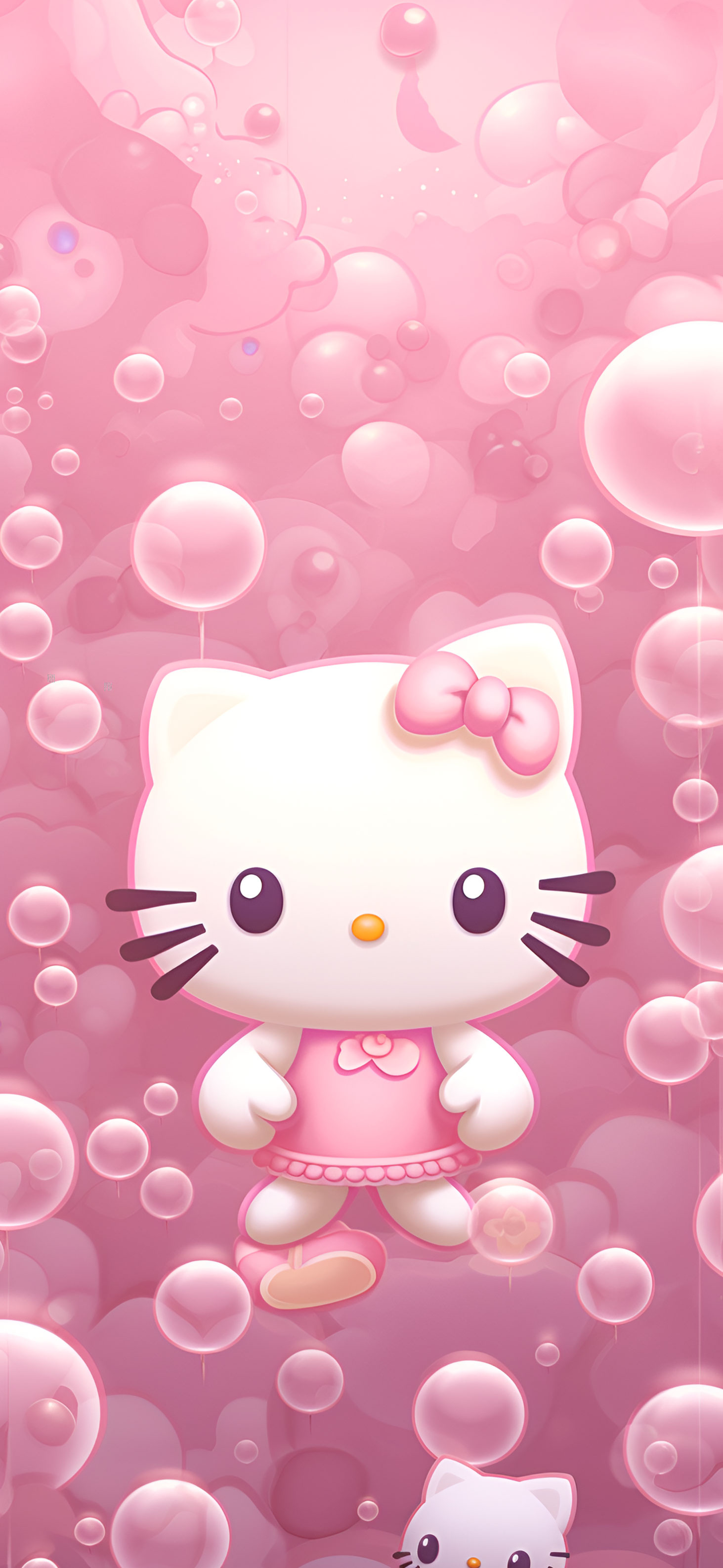 Bubbles, Cute Pink Wallpaper, 1470x3180 HD Phone