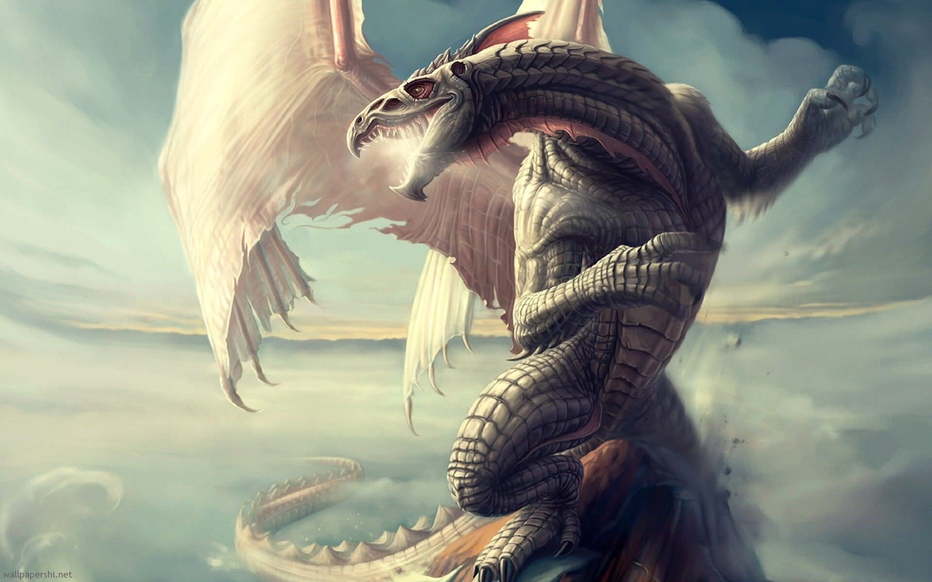 Dragon illustrations, Artistic representations, Fiery dragons, Intricate artwork, 1920x1200 HD Desktop