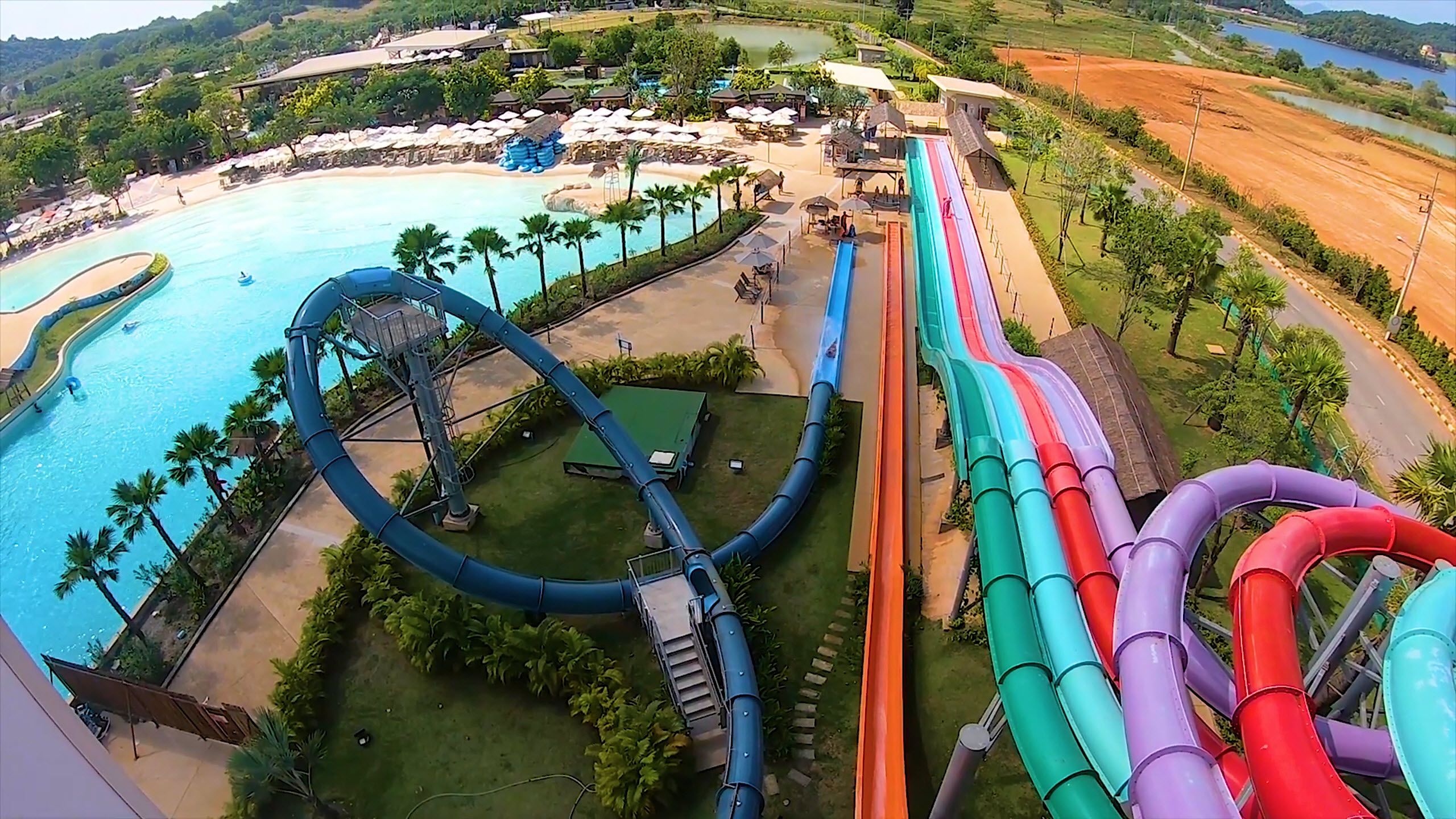 Ramayana water park, Pattaya Thailand, Water theme park, Rides, 2560x1440 HD Desktop