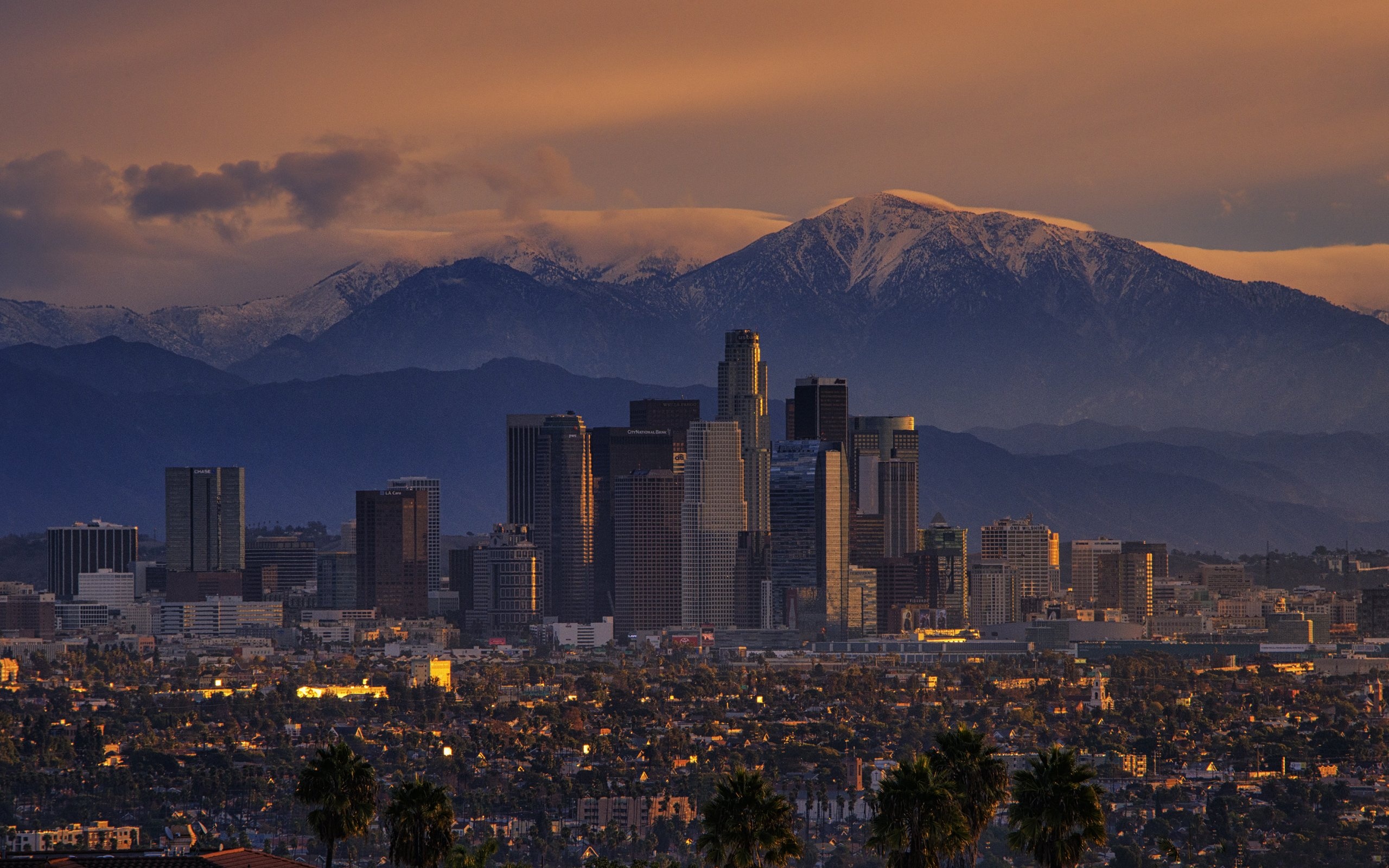 Los Angeles city lights, HD wallpapers, Urban landscapes, Nighttime allure, 2560x1600 HD Desktop