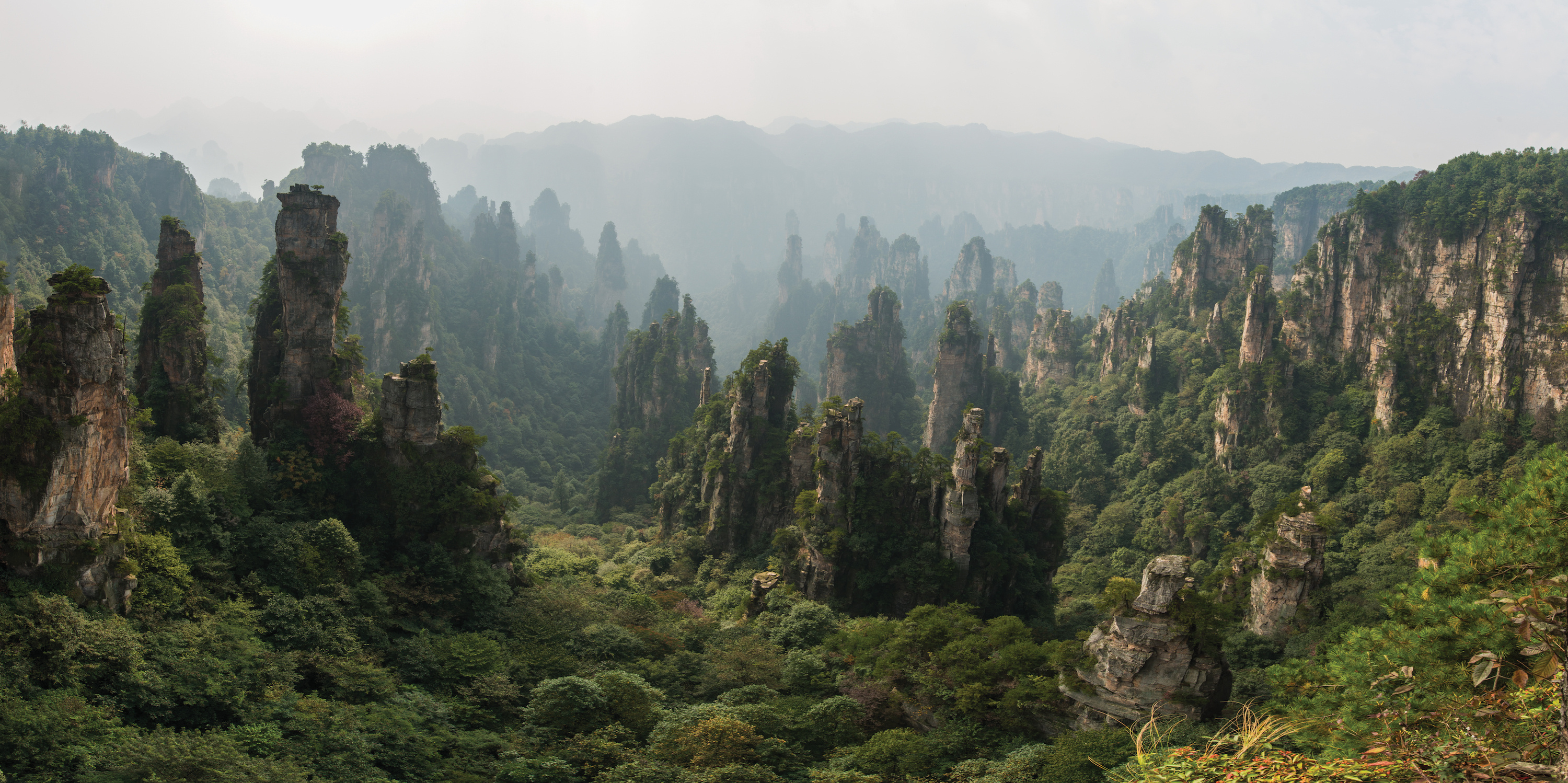 Zhangjiajie Travels, Zhangjiajie national forest park, Beautiful spots, 3000x1500 Dual Screen Desktop