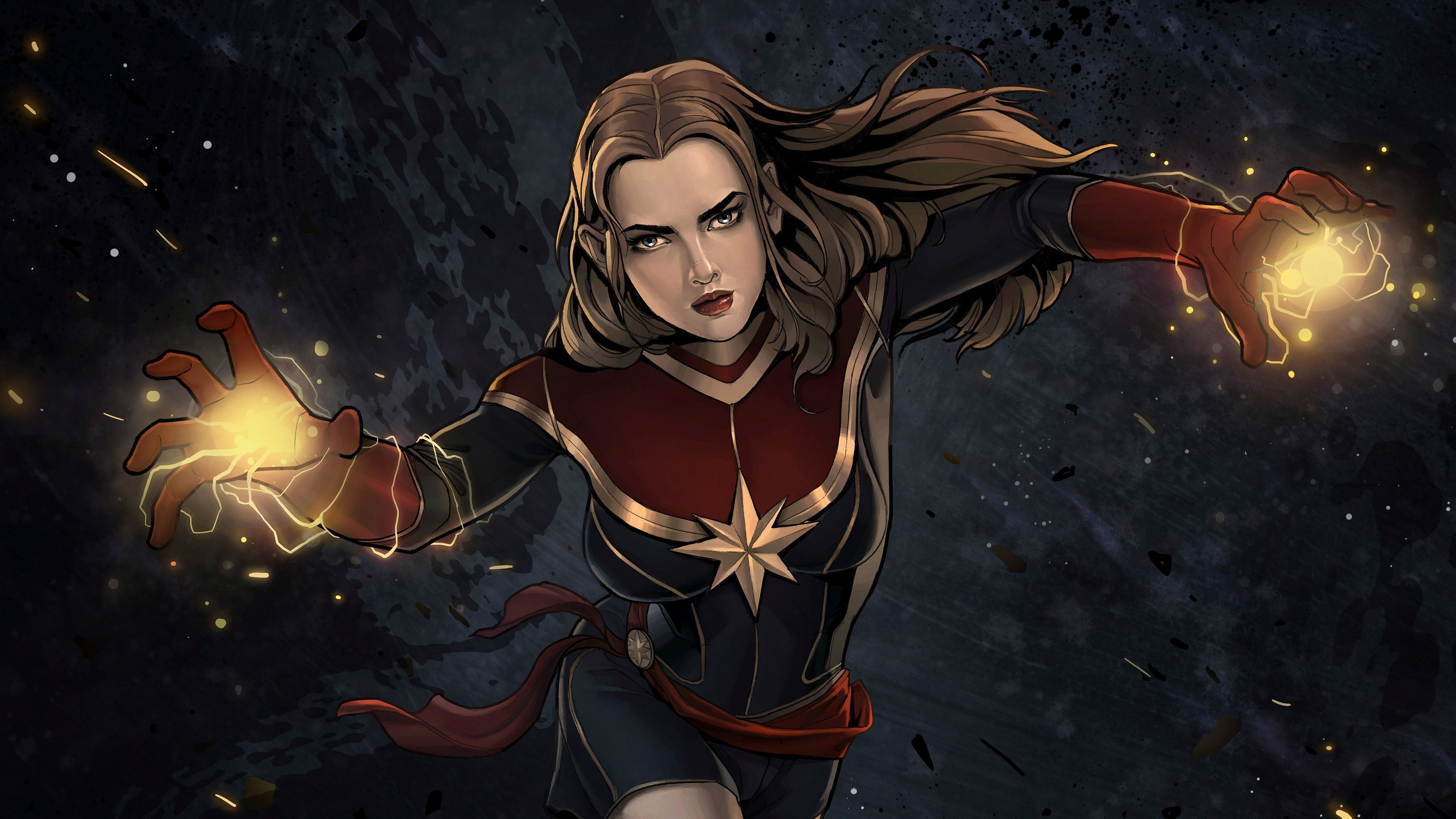 Captain Marvel, Marvel Comics Wallpaper, 3840x2160 4K Desktop