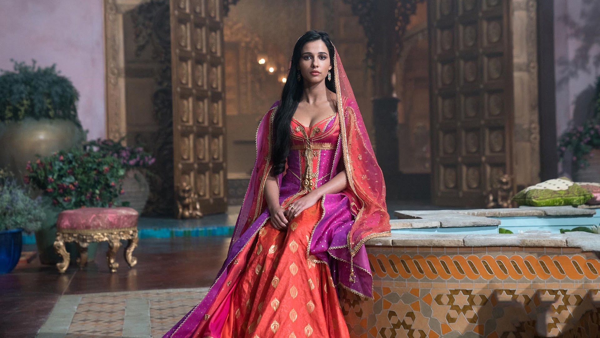 Prinzessin Jasmin, Aladdin 2019, Naomi Scott, PC desktop, 1920x1080 Full HD Desktop