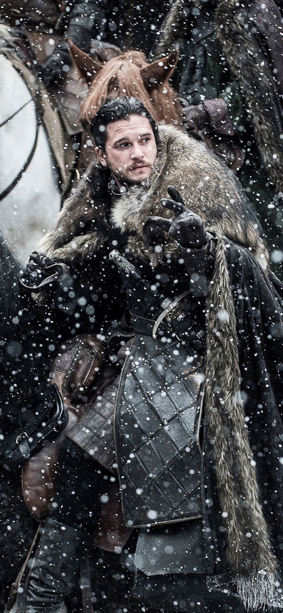 Jon Snow, Striking iPhone wallpapers, Kit Harington, Style and power, 1130x2440 HD Phone