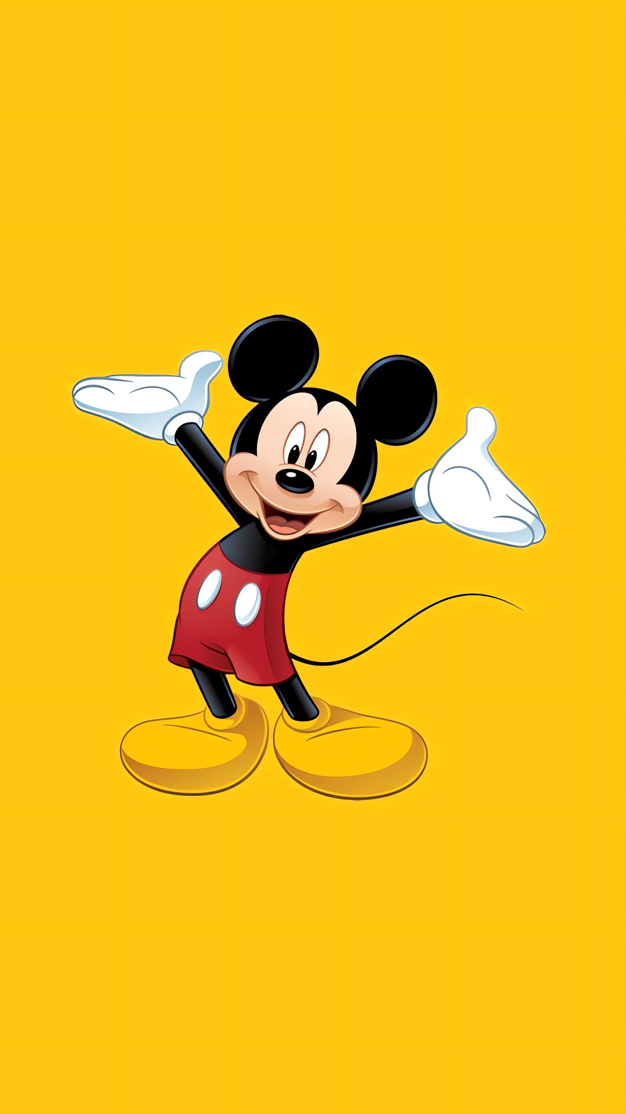 Mickey Mouse, Background, Simple design, Classic, 2160x3840 Full HD Phone