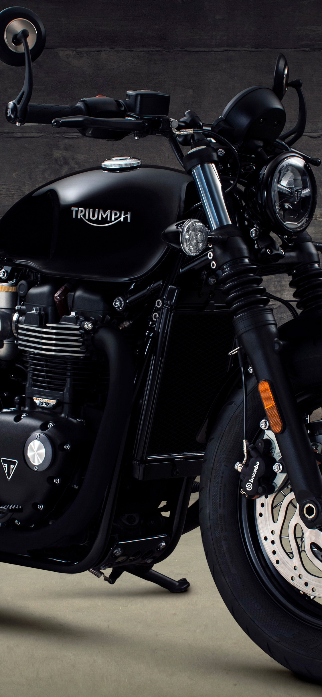 Triumph Bobber, Triumph Bonneville Bobber Black, iPhone XS, 1130x2440 HD Phone