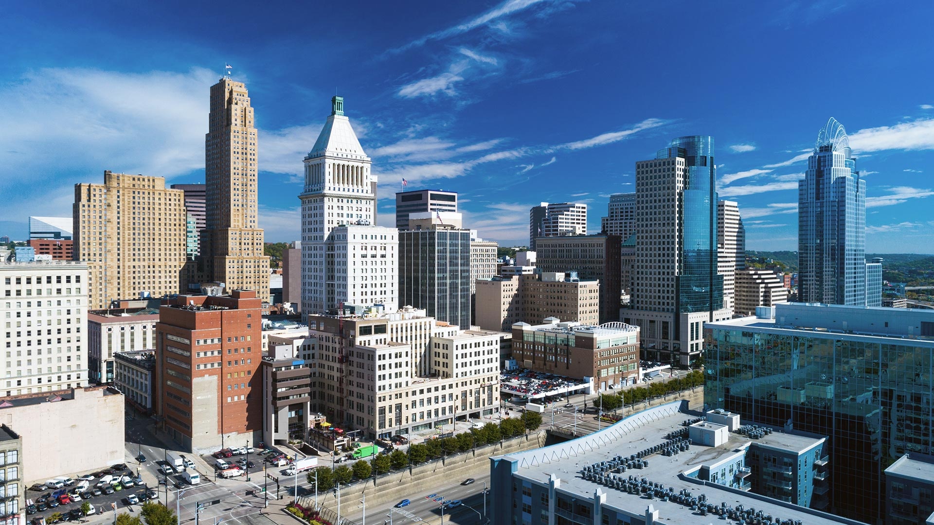 Cincinnati Skyline, Travels, Ohio destination, Marriott Bonvoy, 1920x1080 Full HD Desktop