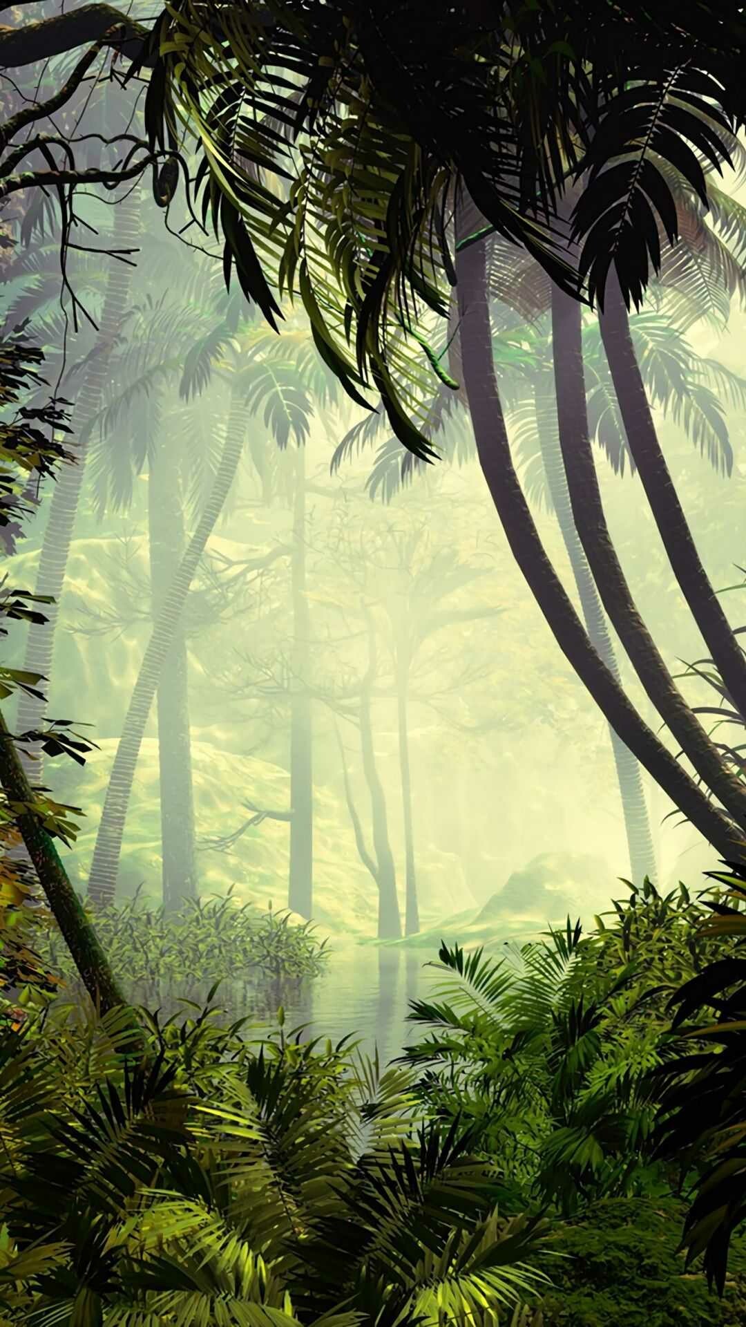 4K jungle delight, Desktop immersion, Nature's tranquility, Immersive beauty, 1080x1920 Full HD Phone