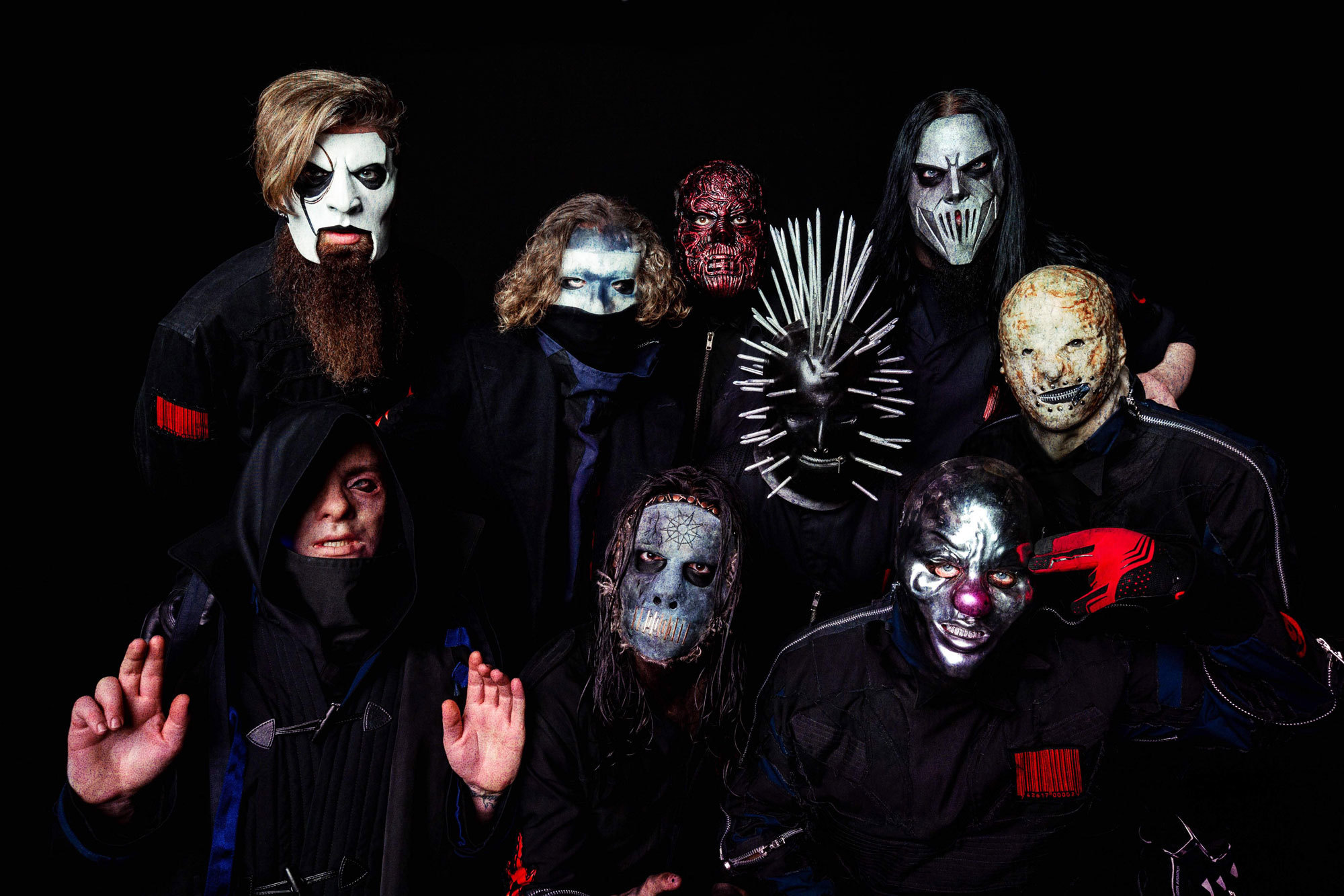 Slipknot band members, Corey Taylor, Shawn Crahan, Slipknot masks, HD Desktop wallpaper