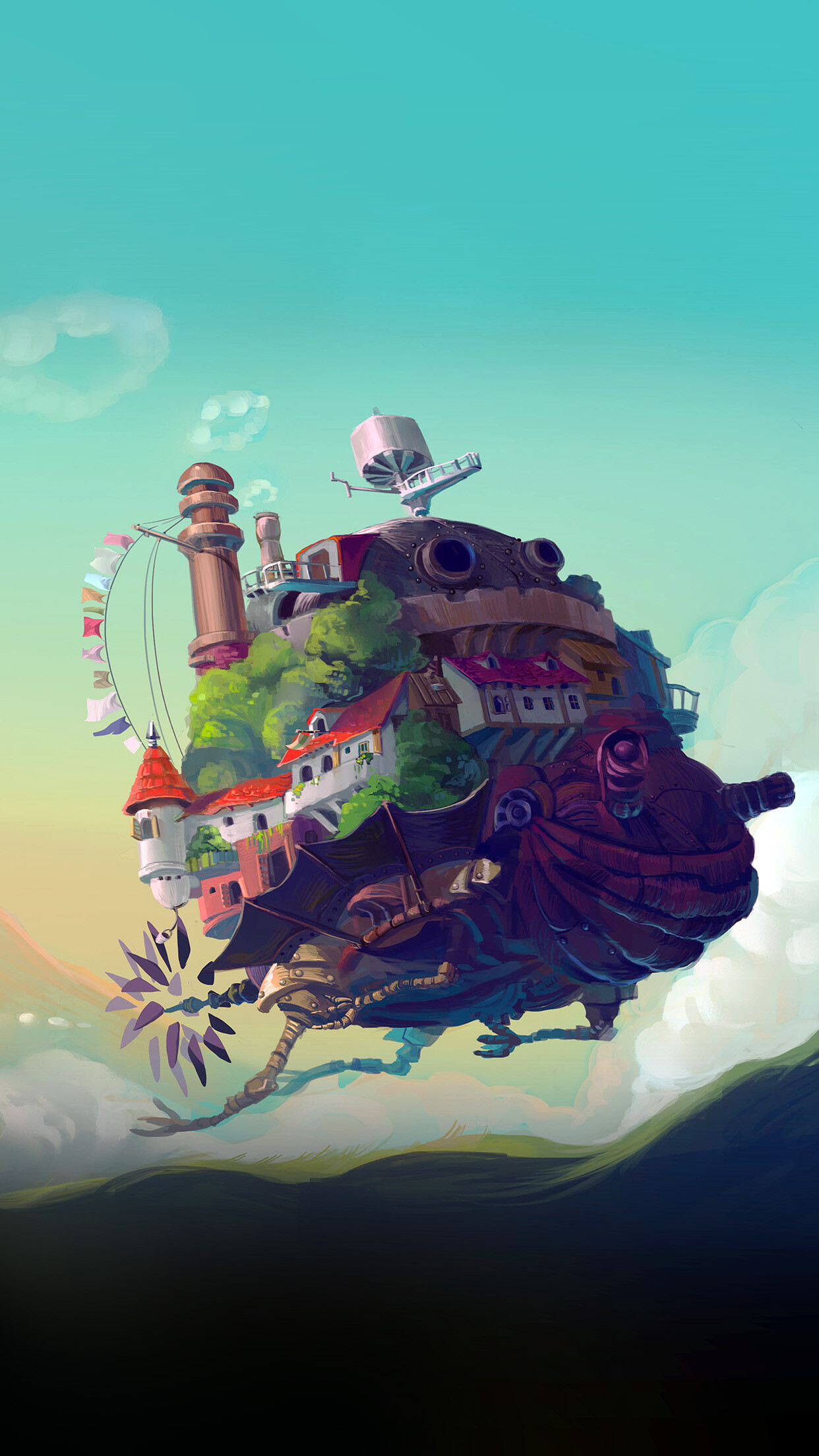 Studio Ghibli, Castle Anime Peace Art, 1250x2210 HD Phone