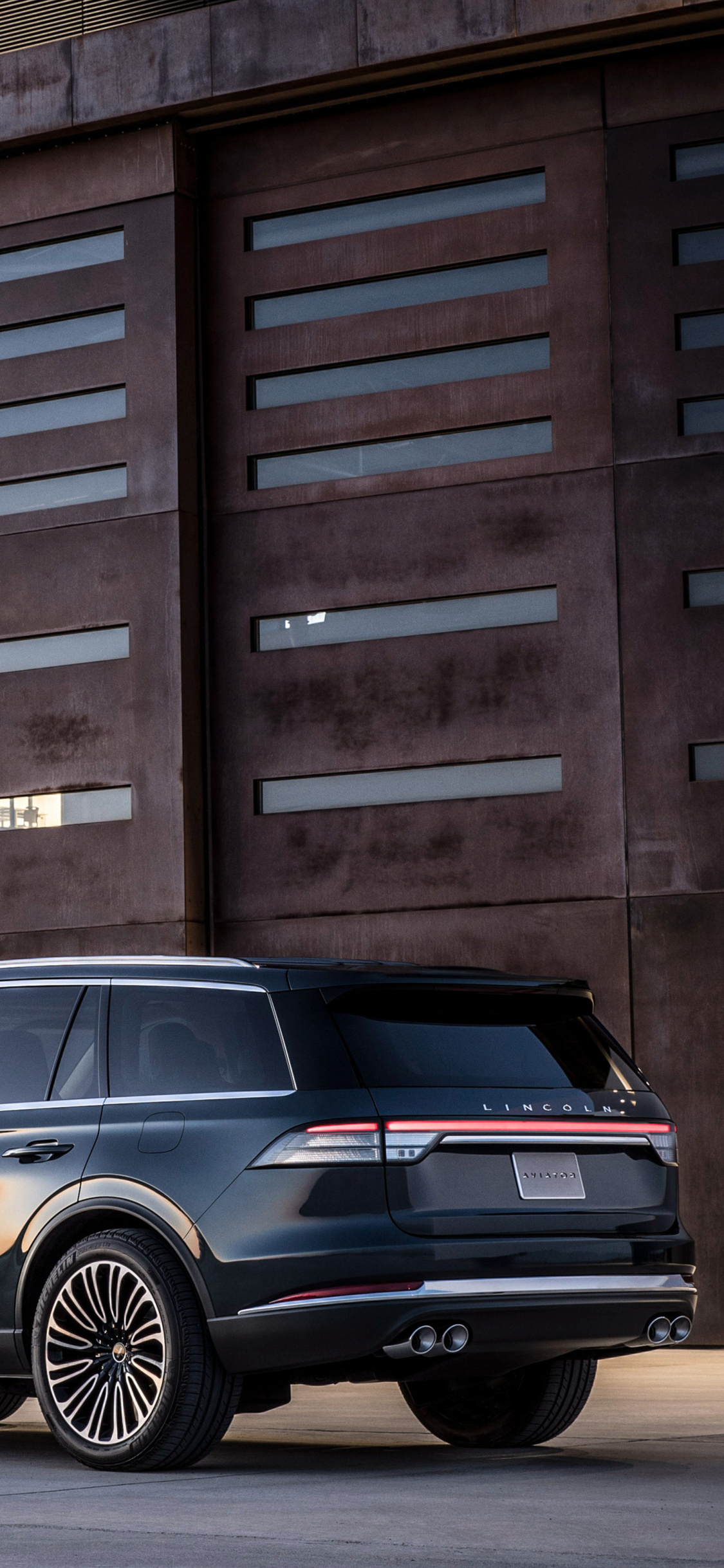 Lincoln Aviator 2018, Rear view, High definition, Stunning photography, 1130x2440 HD Phone