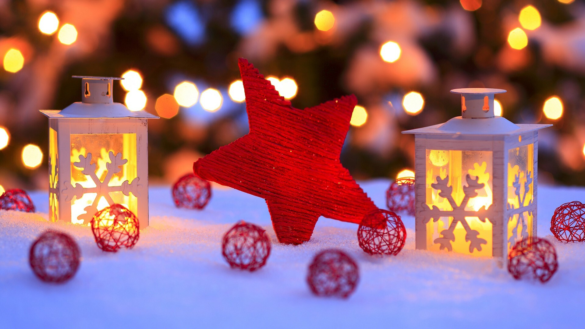 Lanterns, Christmas Wallpaper, 1920x1080 Full HD Desktop