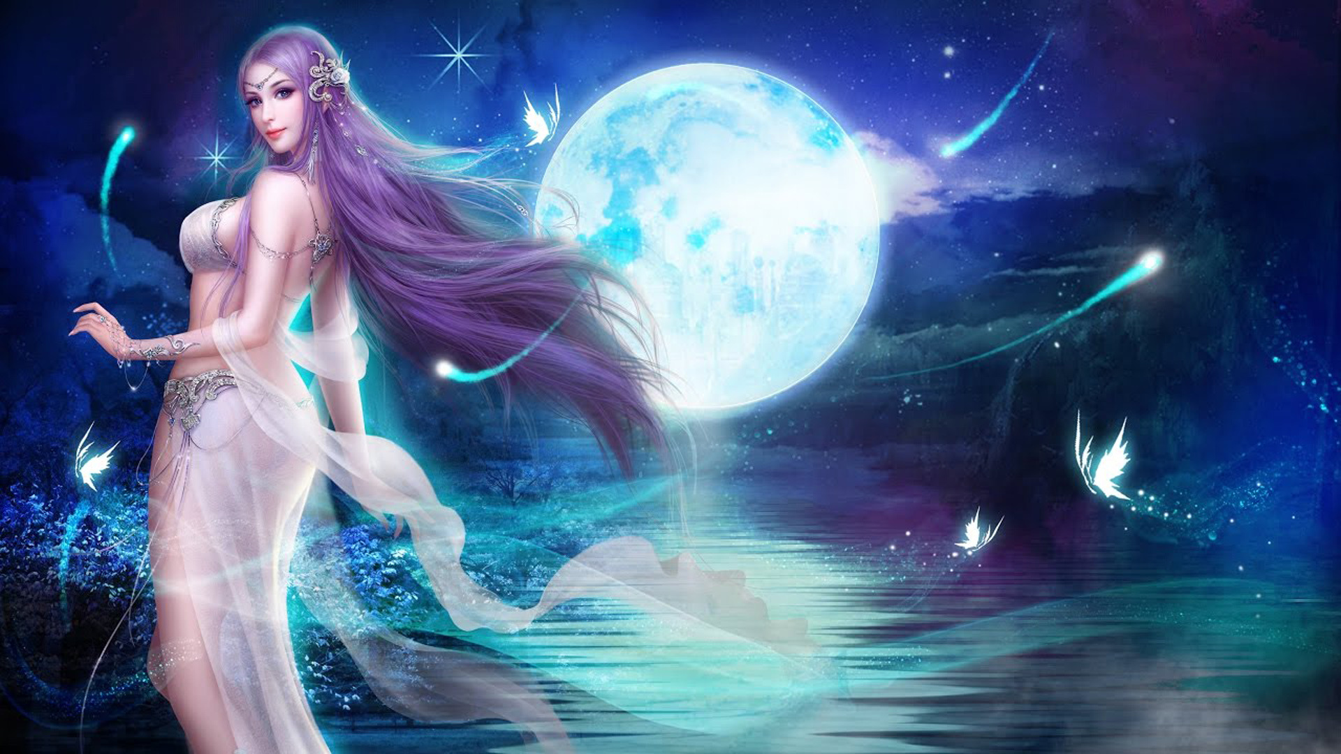 League of Angels (Gaming), Heroes Lunaria girl, Angel of full moon, HD wallpapers, 1920x1080 Full HD Desktop