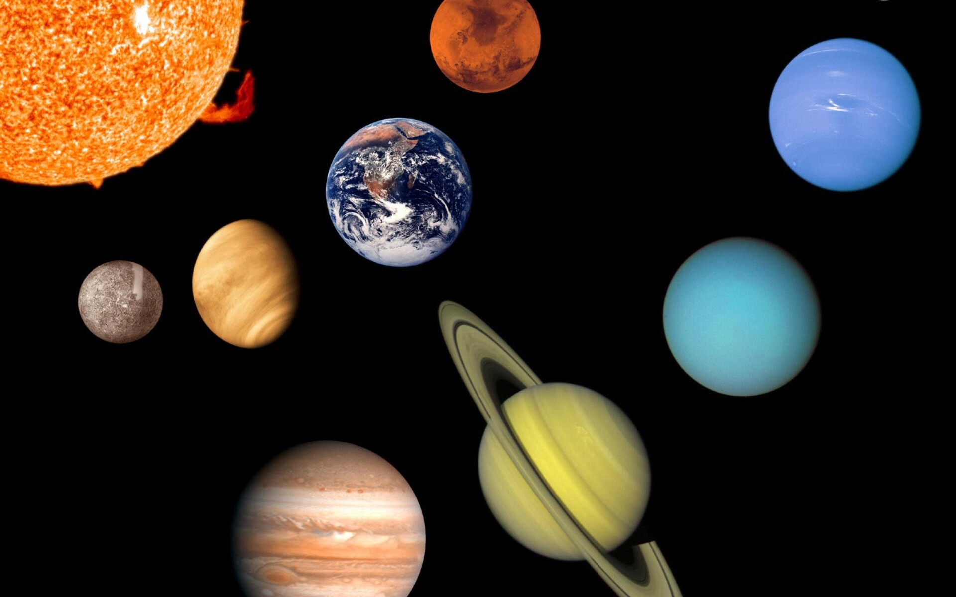 Solar system widescreen, Desktop wallpaper, High definition art, Celestial wonders, 1920x1200 HD Desktop