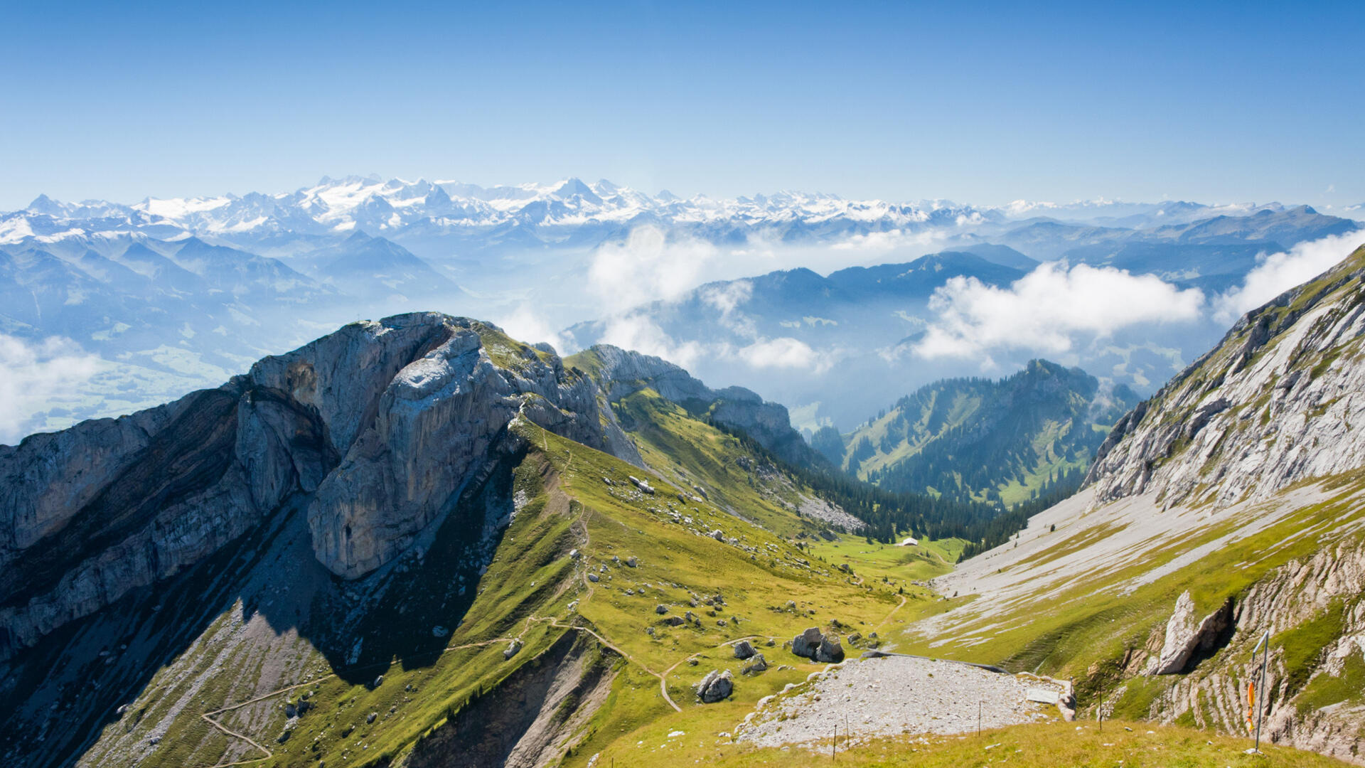 Mount Pilatus, Amazing nature, Mountain reflection, HD wallpaper, 1920x1080 Full HD Desktop