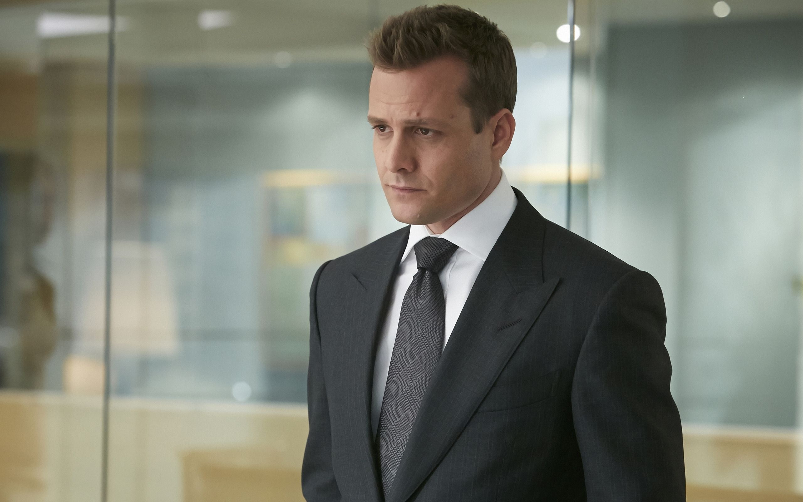 Harvey Specter, Gabriel Macht, charcoal tailored suit, HD Desktop wallpaper