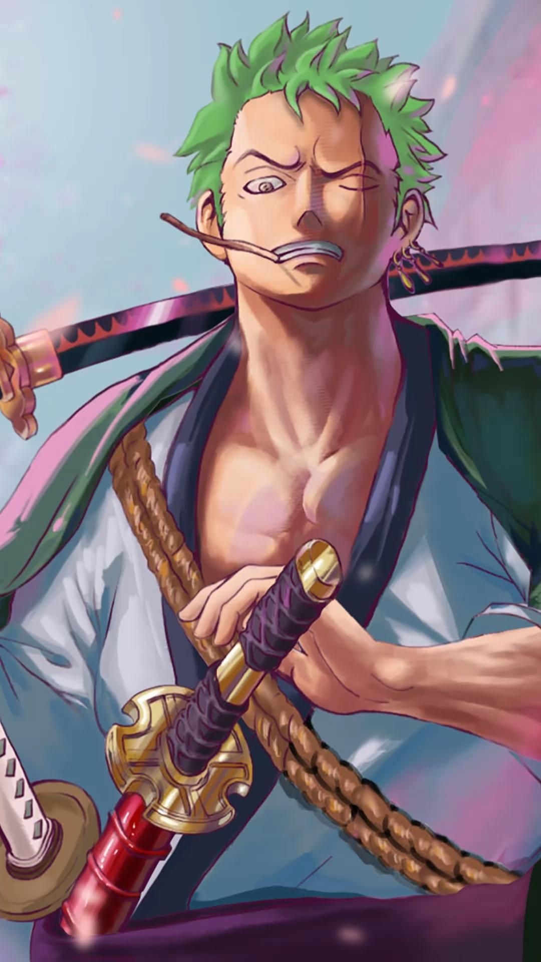 Roronoa Zoro, Wano Zorojuro outfit, Enma katana sword, Full HD Phone wallpaper
