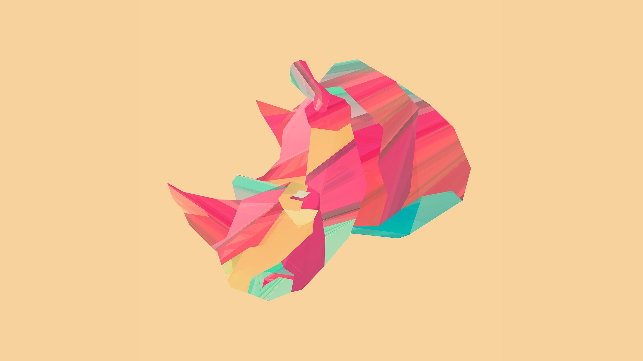 Geometric Animal, Geometric patterns, Animal silhouettes, Artistic wallpapers, 2560x1440 HD Desktop