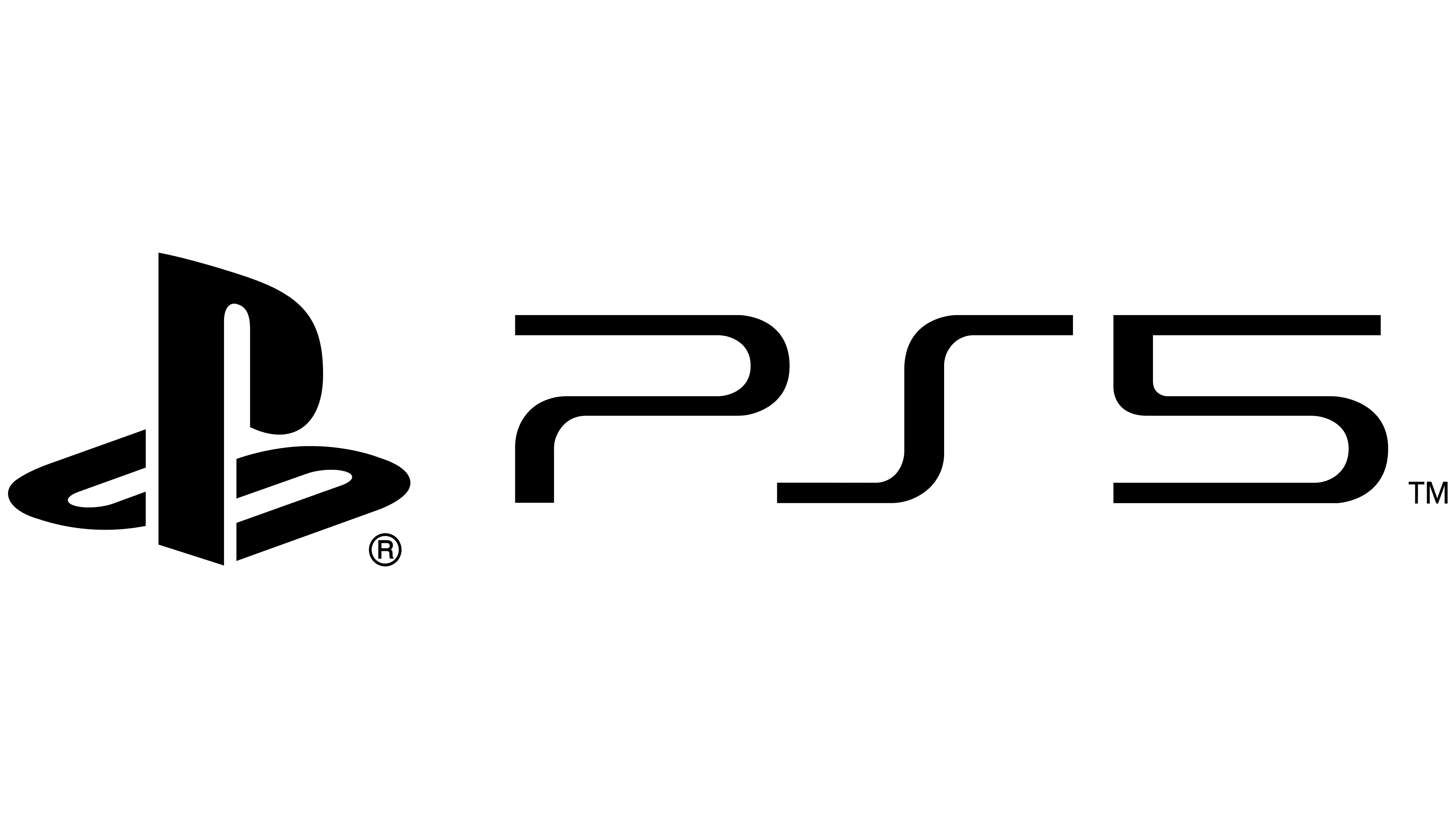PlayStation 5 logo, PlayStation symbol, Solid white background, 4K Desktop wallpaper