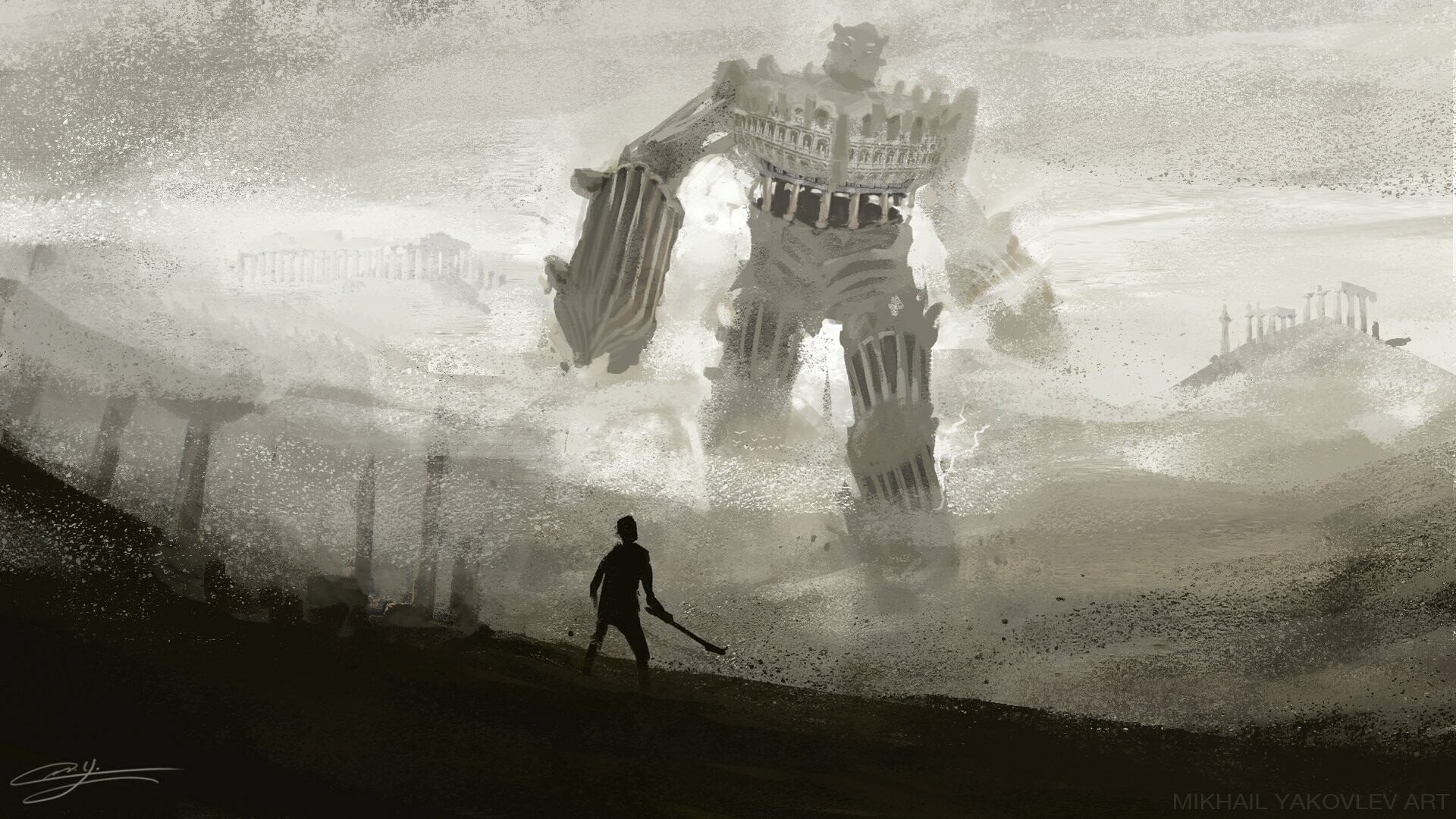 Shadow of the Colossus, Exquisite details, Engaging storyline, Unforgettable journey, 1920x1080 Full HD Desktop