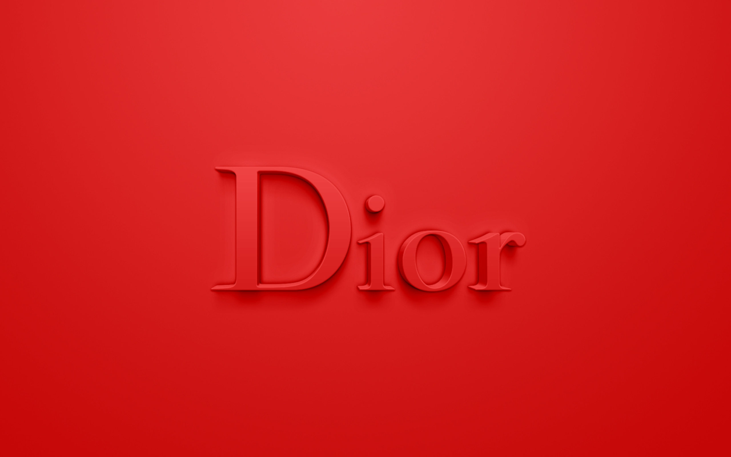 Dior logo, Red background, Graphic design, Artistic representation, 2560x1600 HD Desktop