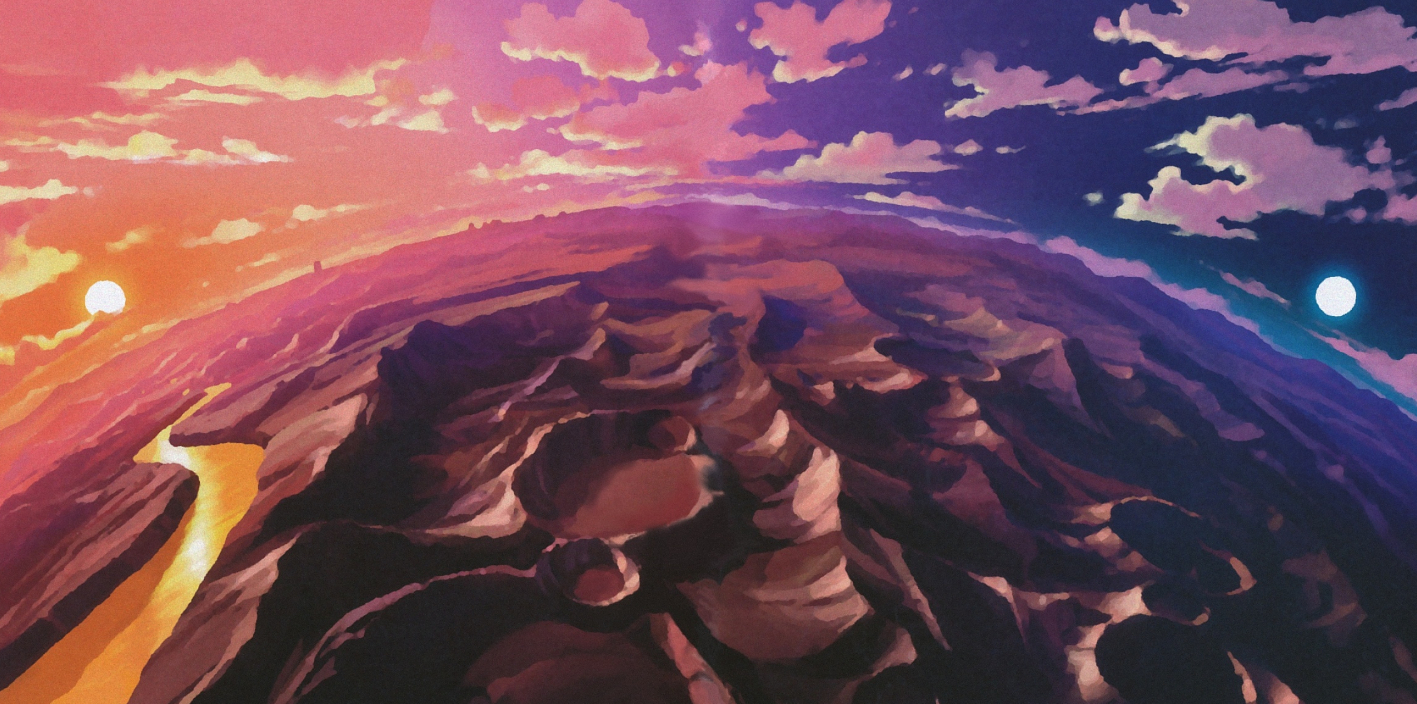 Tengen Toppa Gurren Lagann, HD wallpaper background, Mesmerizing imagery, 2840x1420 Dual Screen Desktop