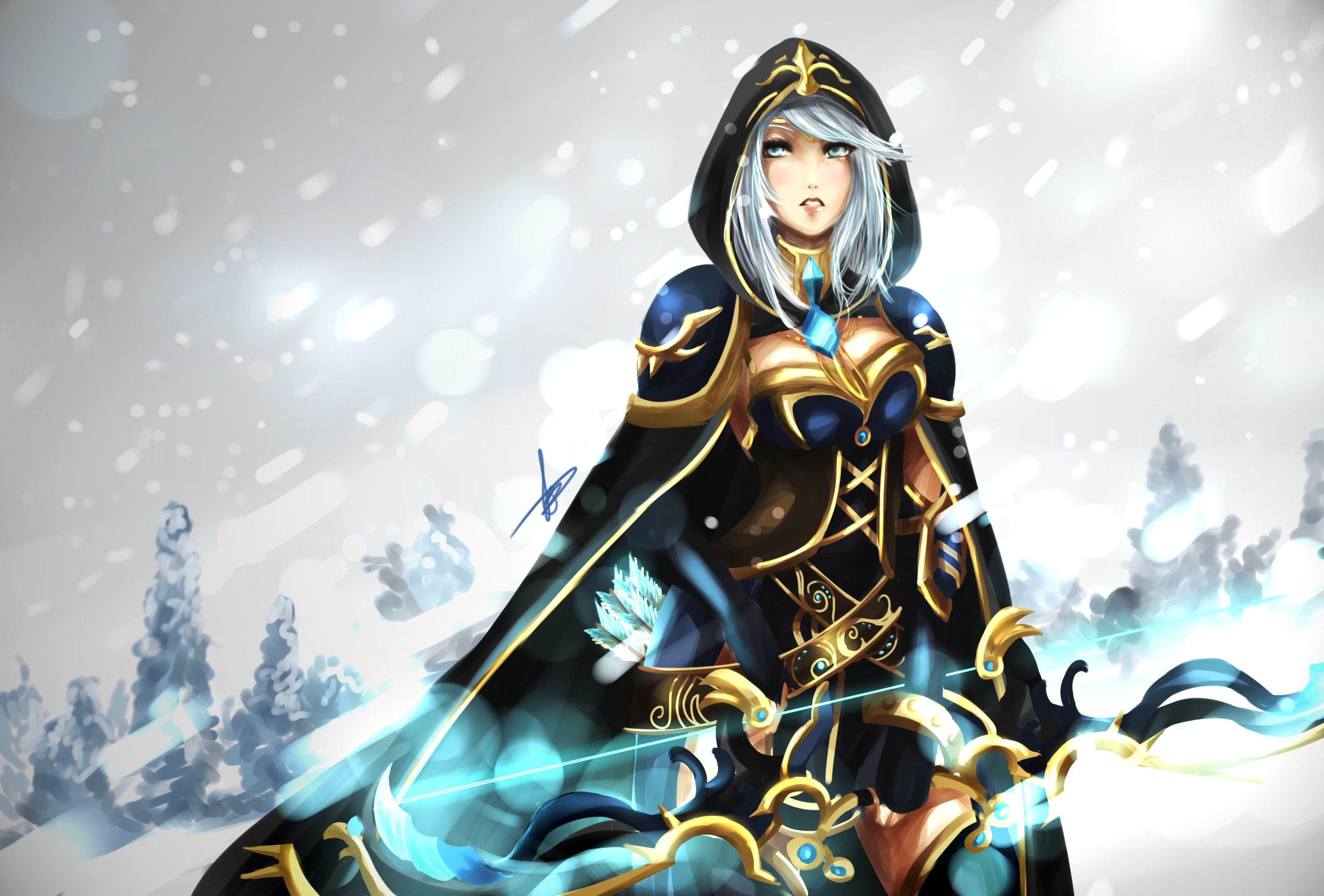 Ashe, League of Legends, Fan art photo, League of Legends community, 3000x2030 HD Desktop