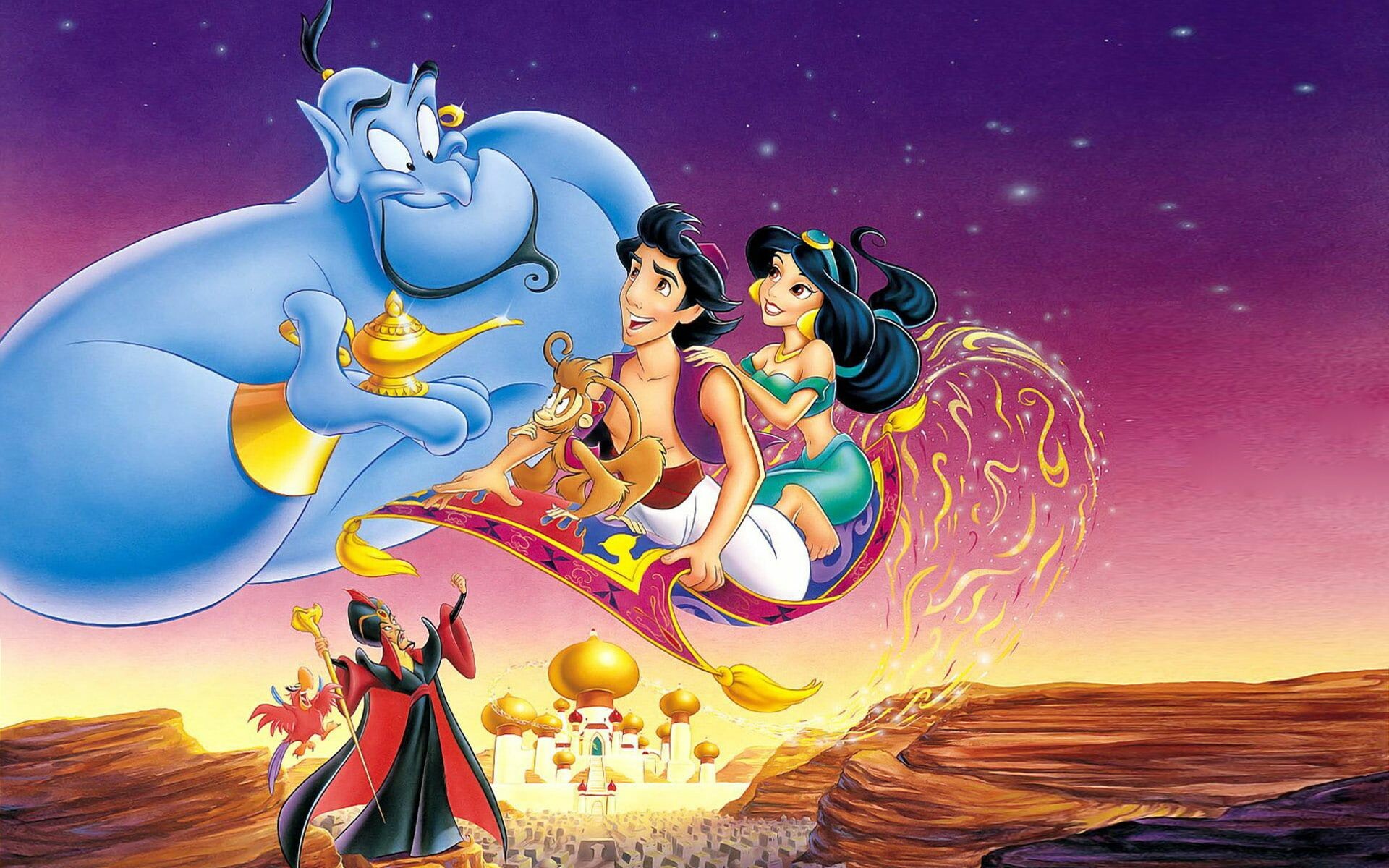 Aladdin desktop wallpapers, Background images, Disney animated film, Aladdin and Jasmine, 1920x1200 HD Desktop