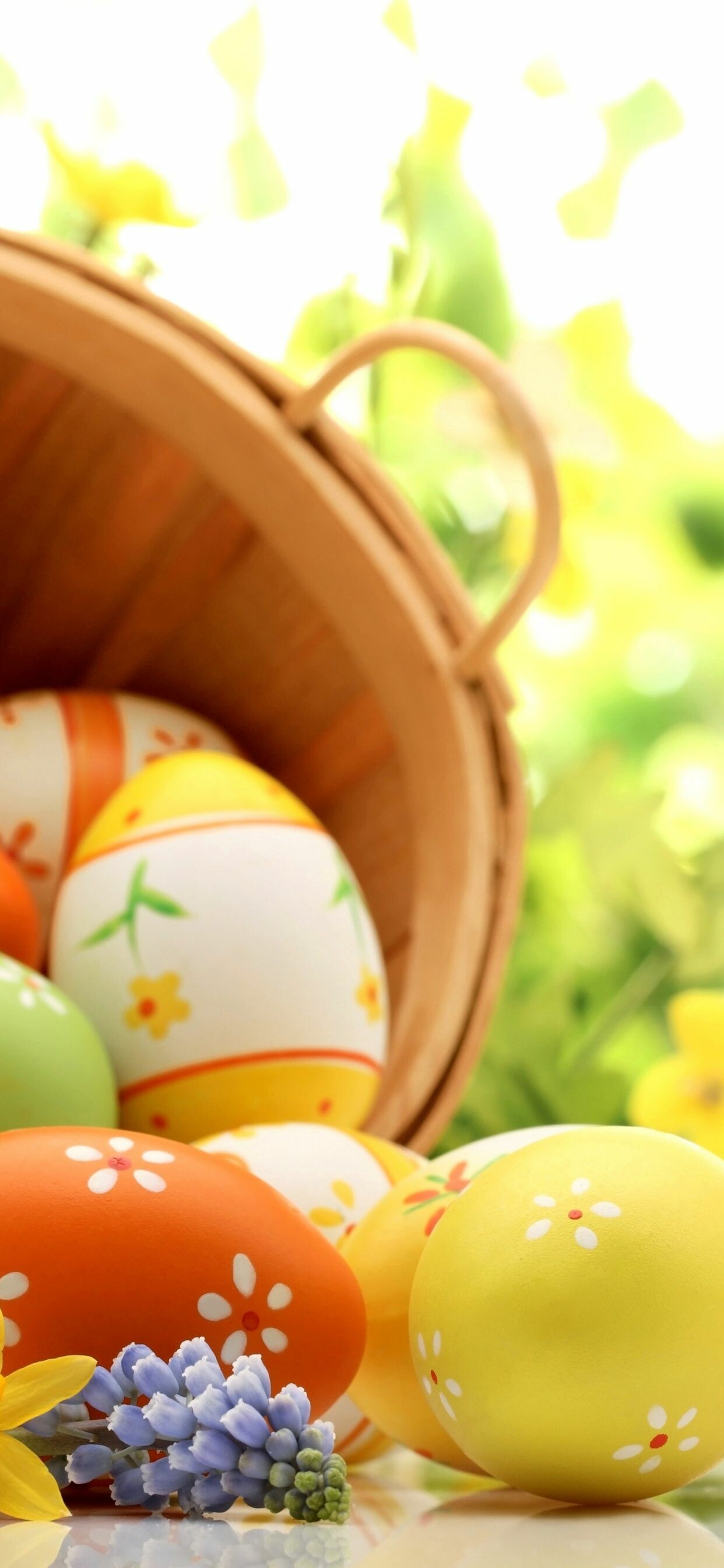 Easter basket wallpapers, Gorgeous composition, Festive holiday vibes, Joyful celebration, 1250x2690 HD Phone