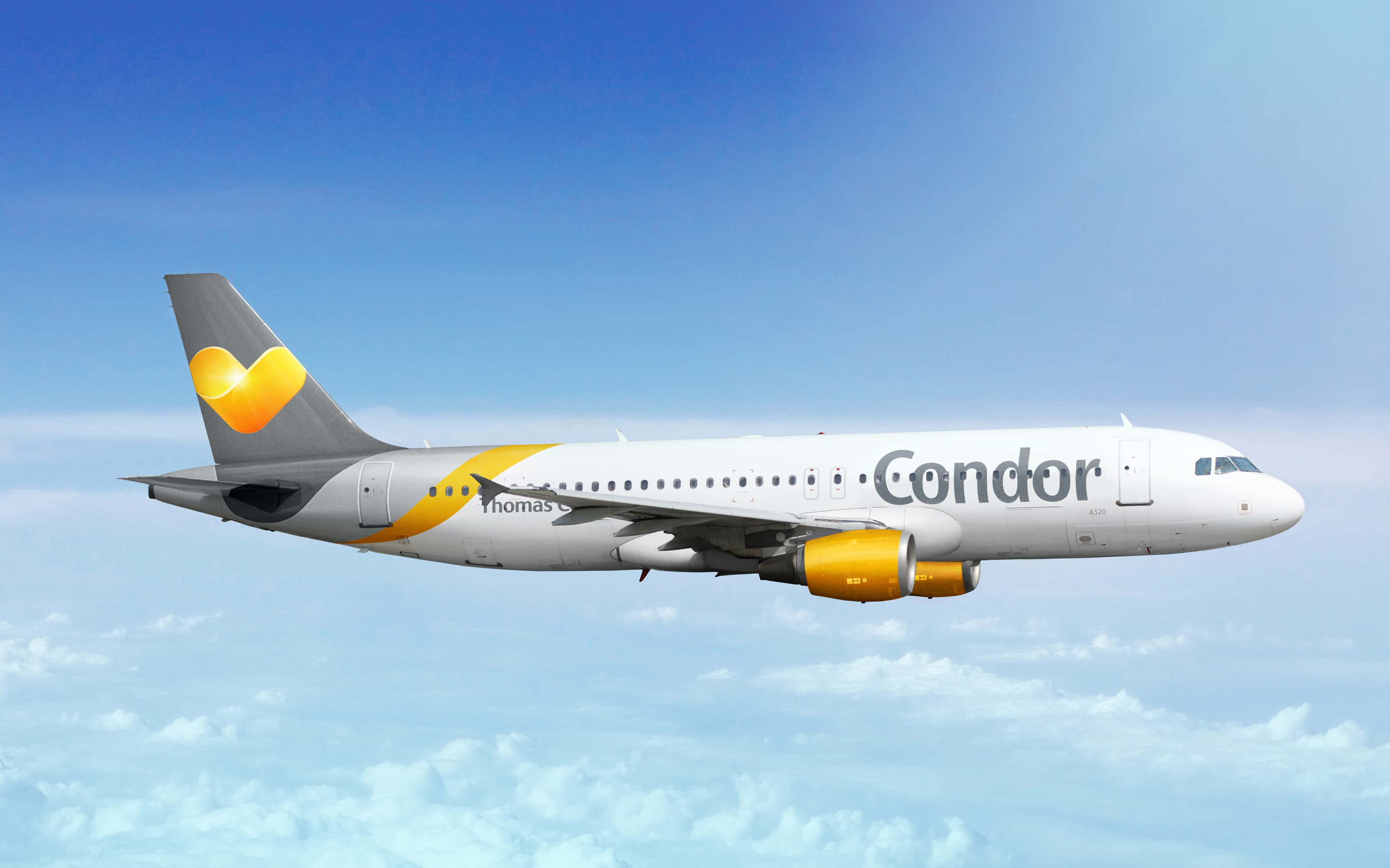 Airbus A320, High-quality pictures, Desktop, Condor, 2880x1800 HD Desktop