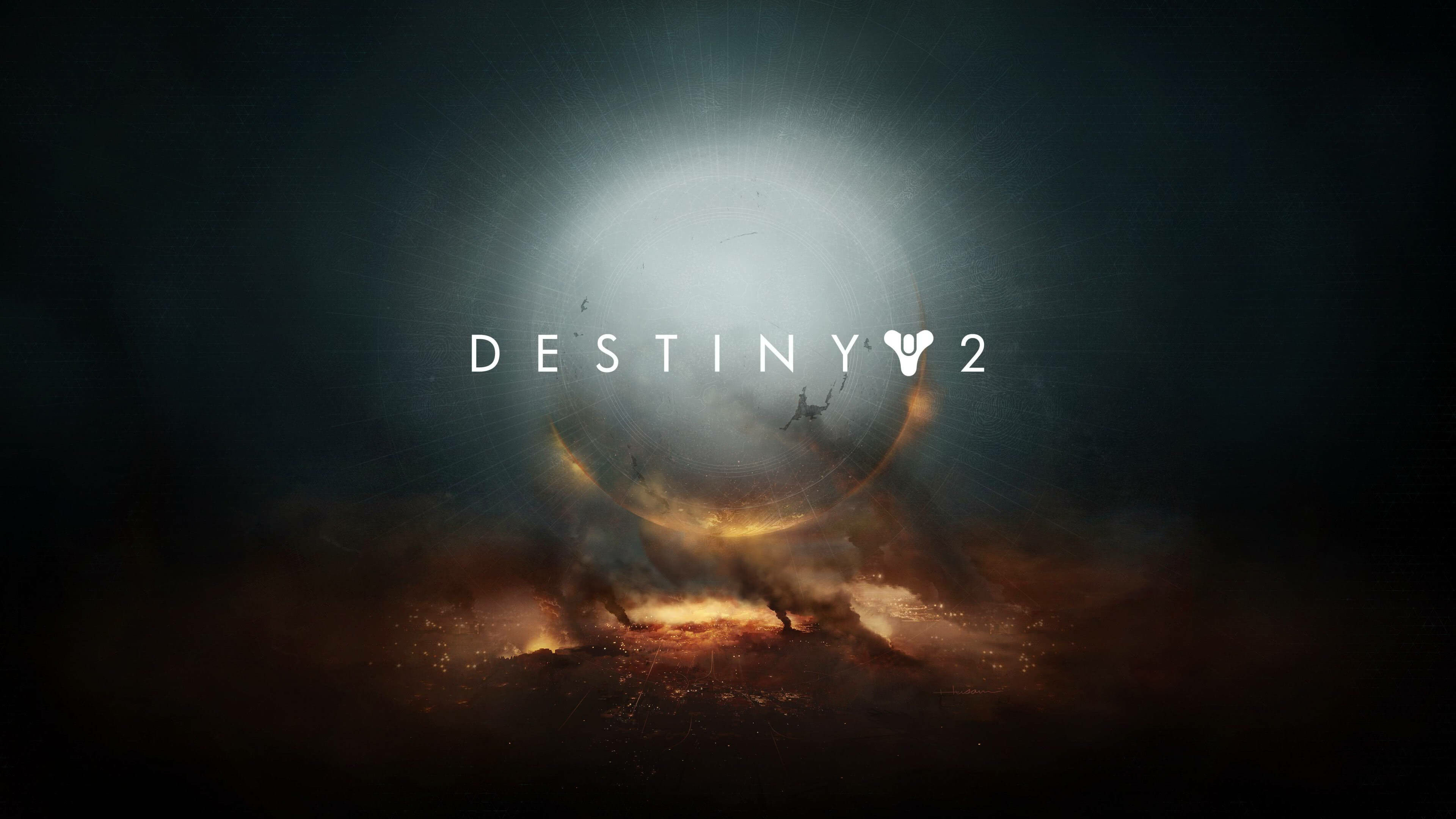 Destiny 2 logo, UHD 4K wallpaper, Gaming enthusiasts, Legendary game, 3840x2160 4K Desktop
