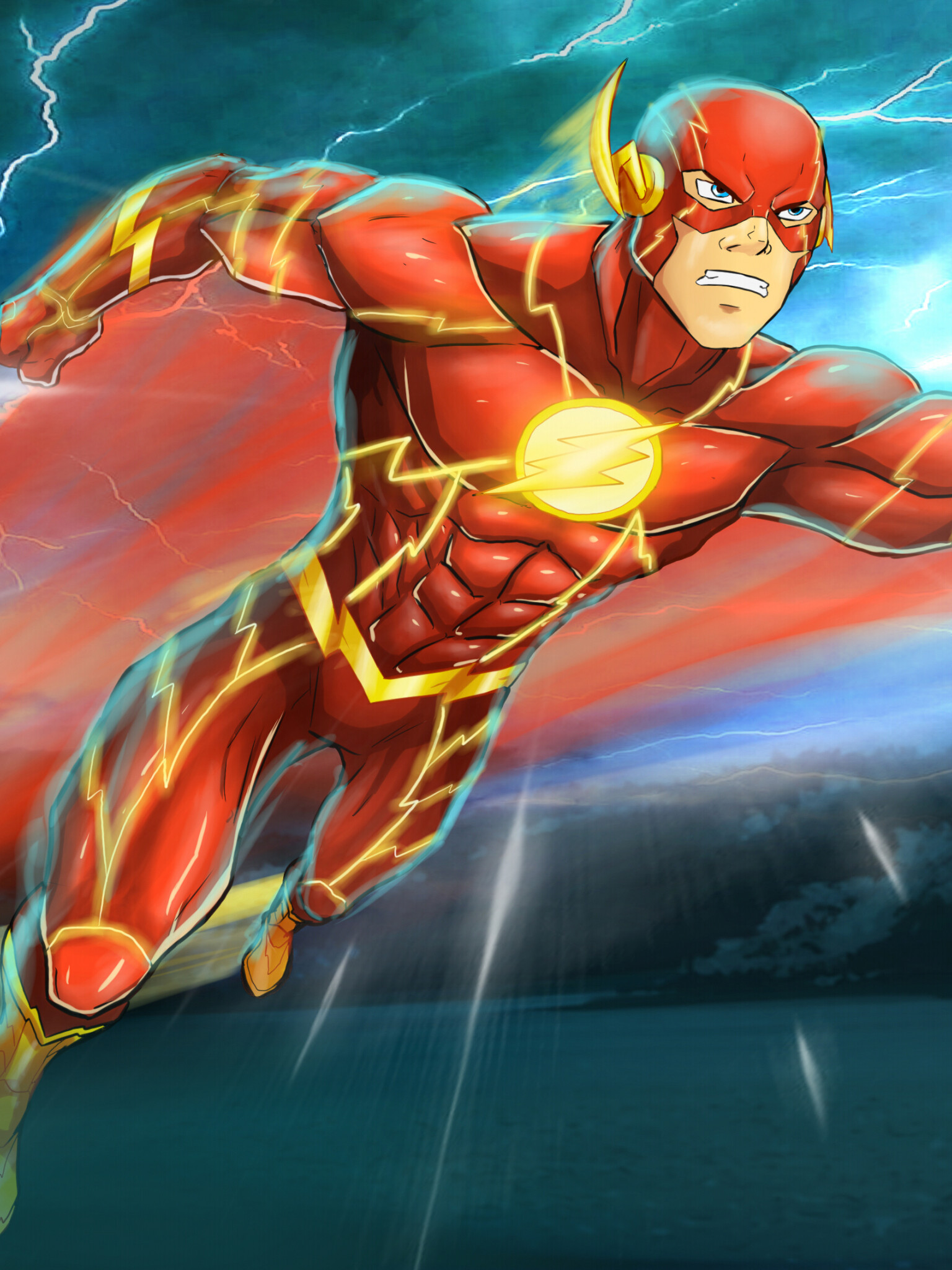 Barry Allen iPhone wallpaper, Ethan Anderson, DC Comics, Superhero speed, 1540x2050 HD Phone