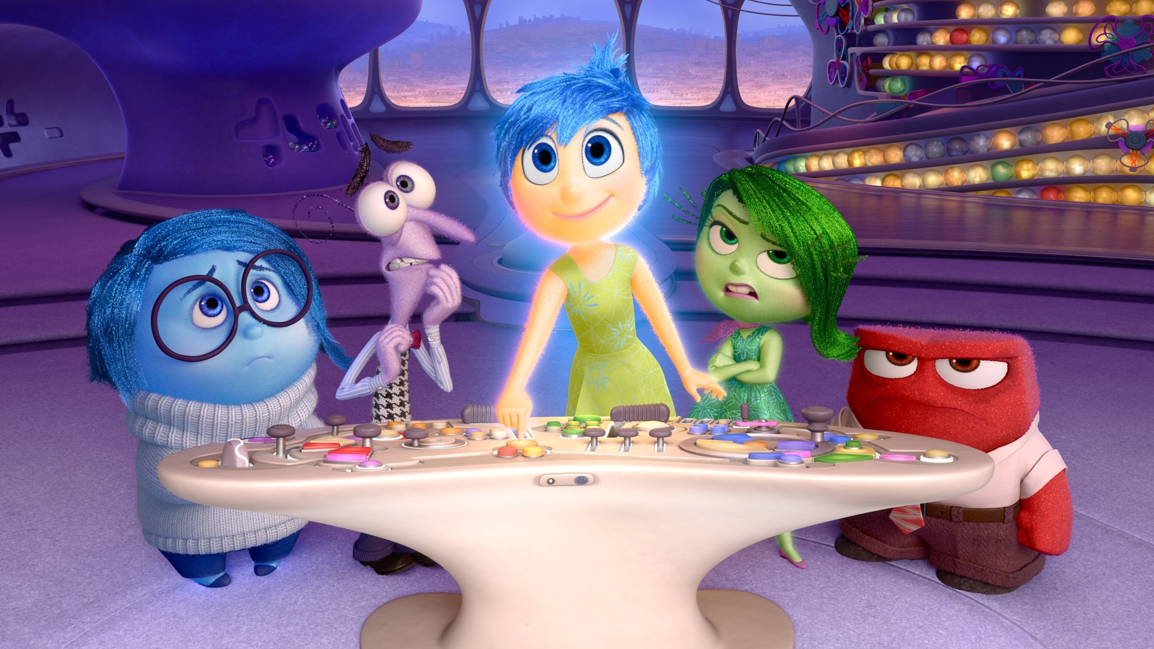 Inside Out emotions, Anger, Disgust, Joy, Sadness, 4K wallpapers, 3840x2160 4K Desktop