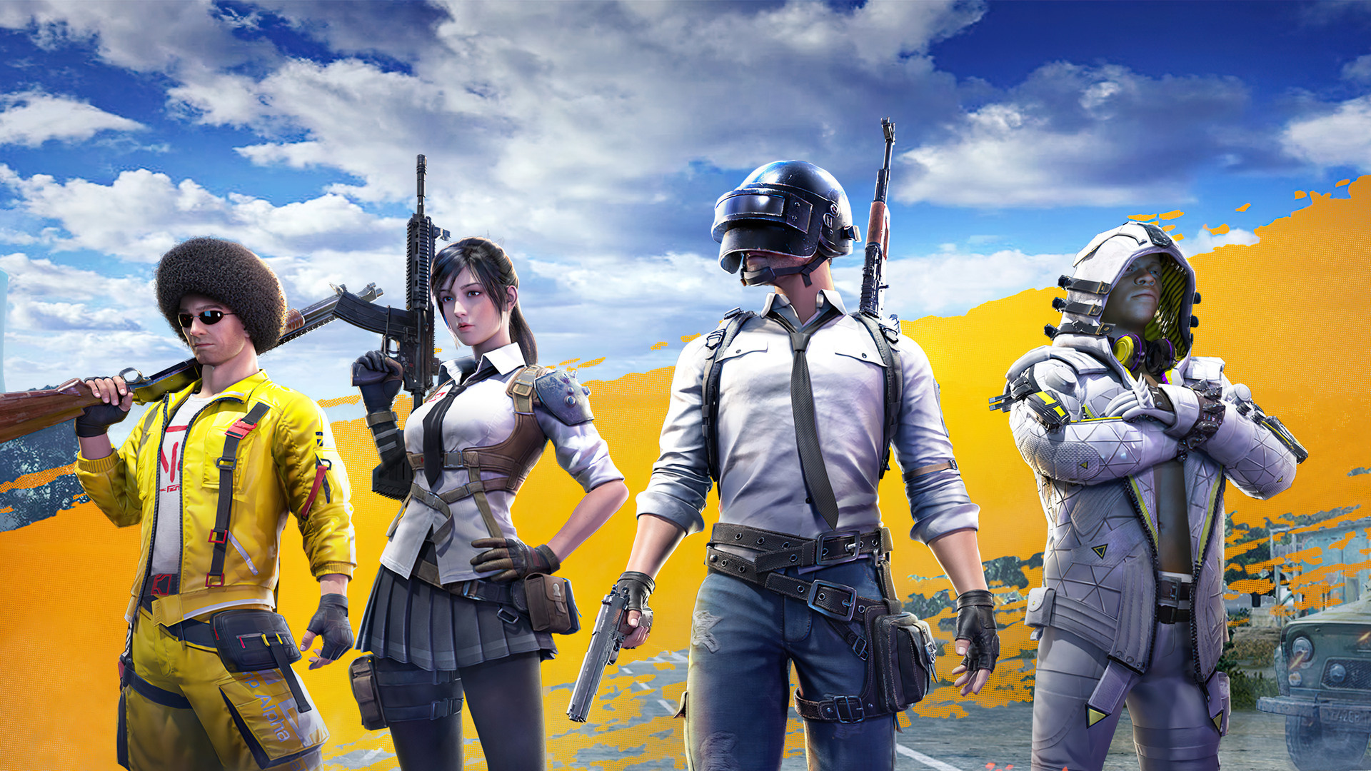 PUBG Lone Survivor, Spetsnaz Level 3 helmet, PUBG Mobile squad, tactical outfits, Full HD Desktop wallpaper
