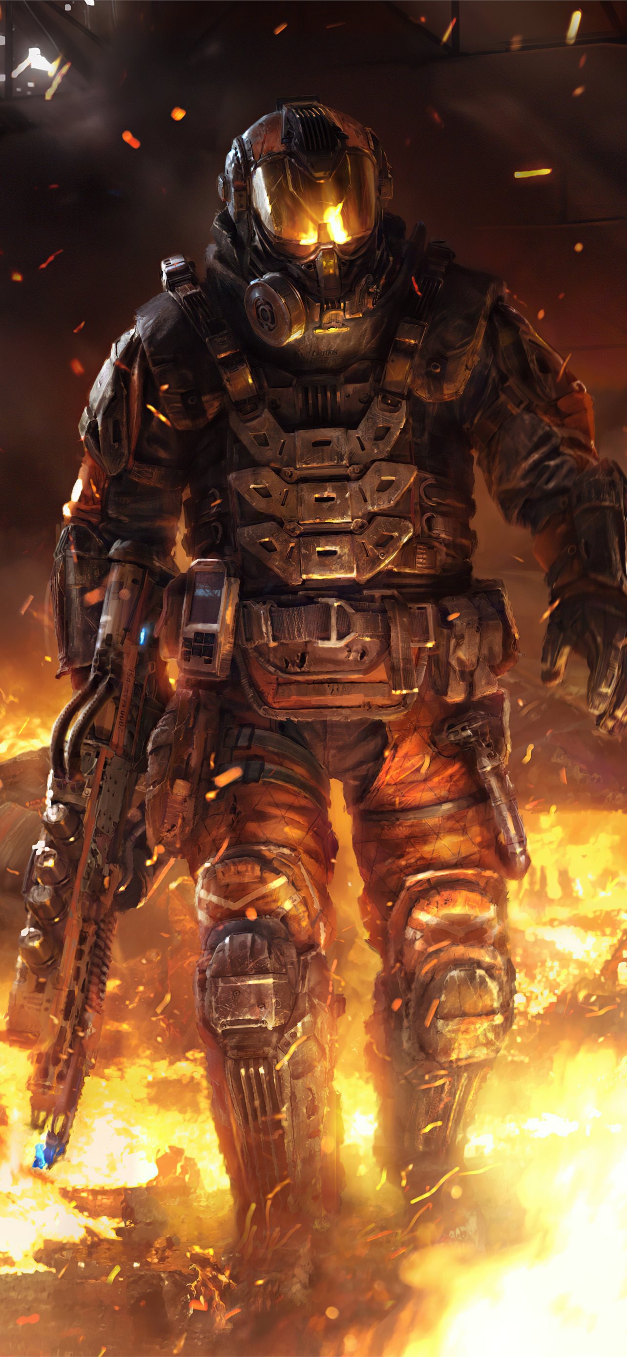 Call of Duty Firebreak, Purifier flamethrower, Raging fire inferno, HD Phone wallpaper
