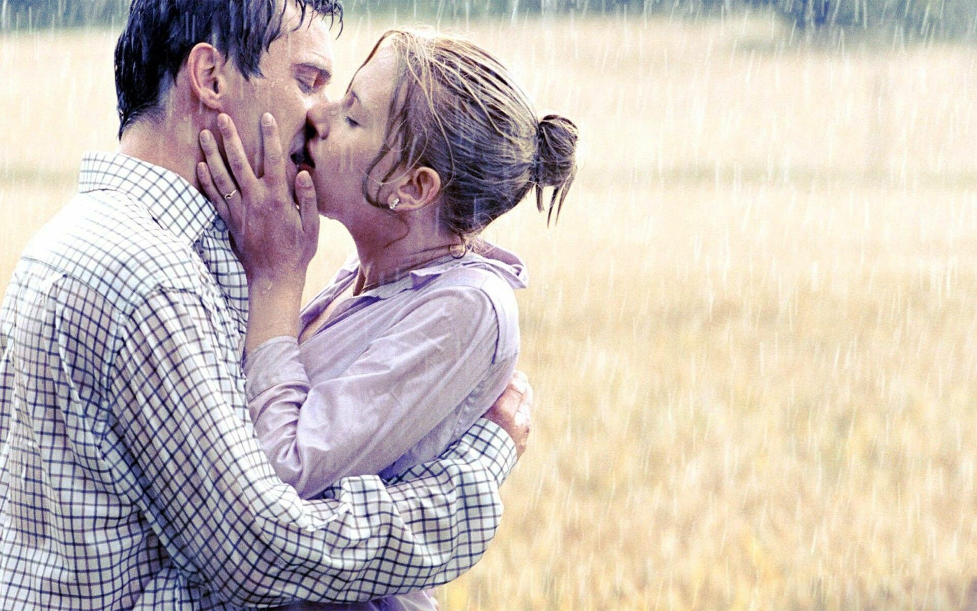 Kissing couple rain wallpapers, Romantic rain kisses, Emotional connection, Intimate moments, 1920x1200 HD Desktop